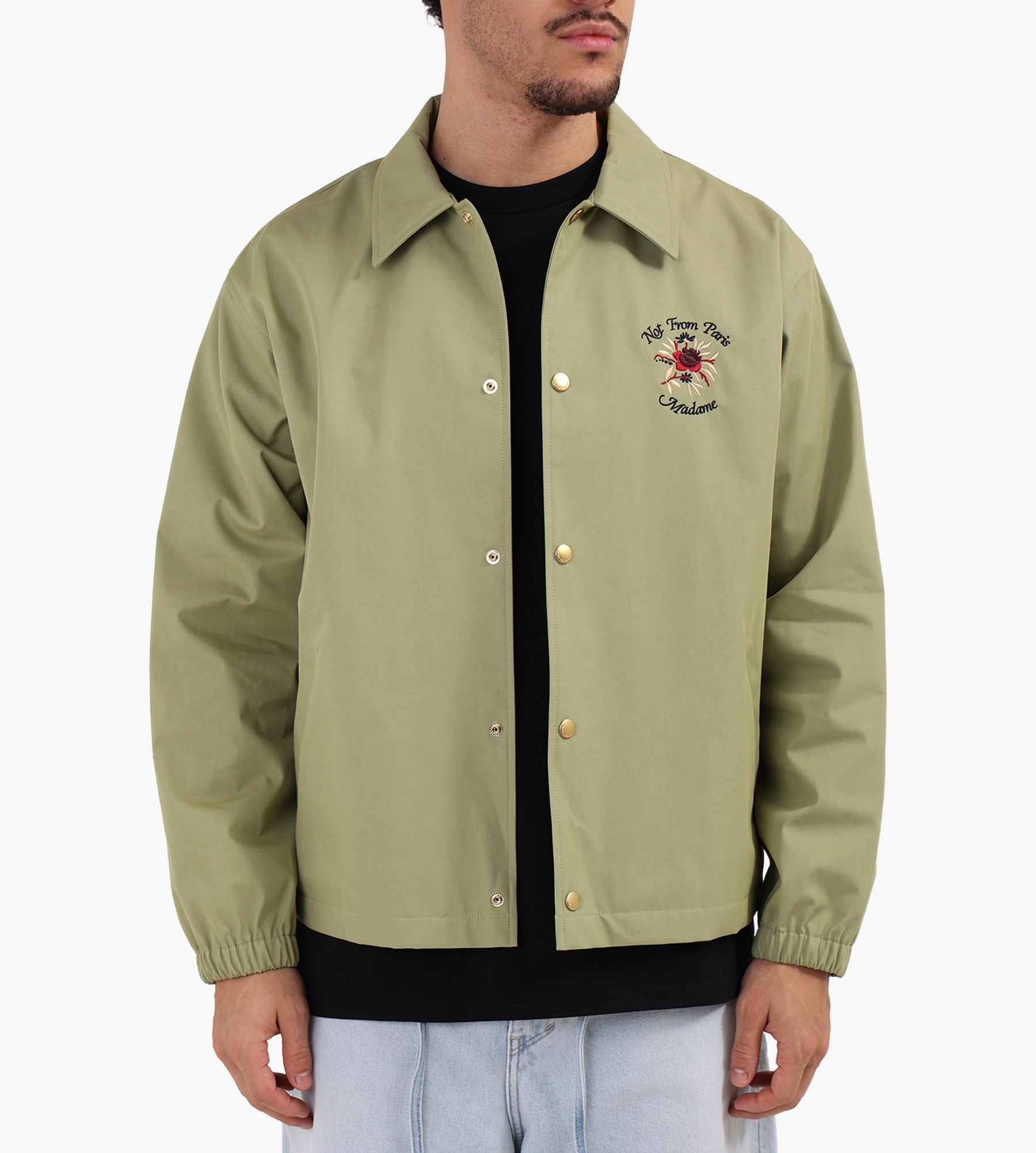 Drôle de Monsieur Veste Slogan Rose Olive