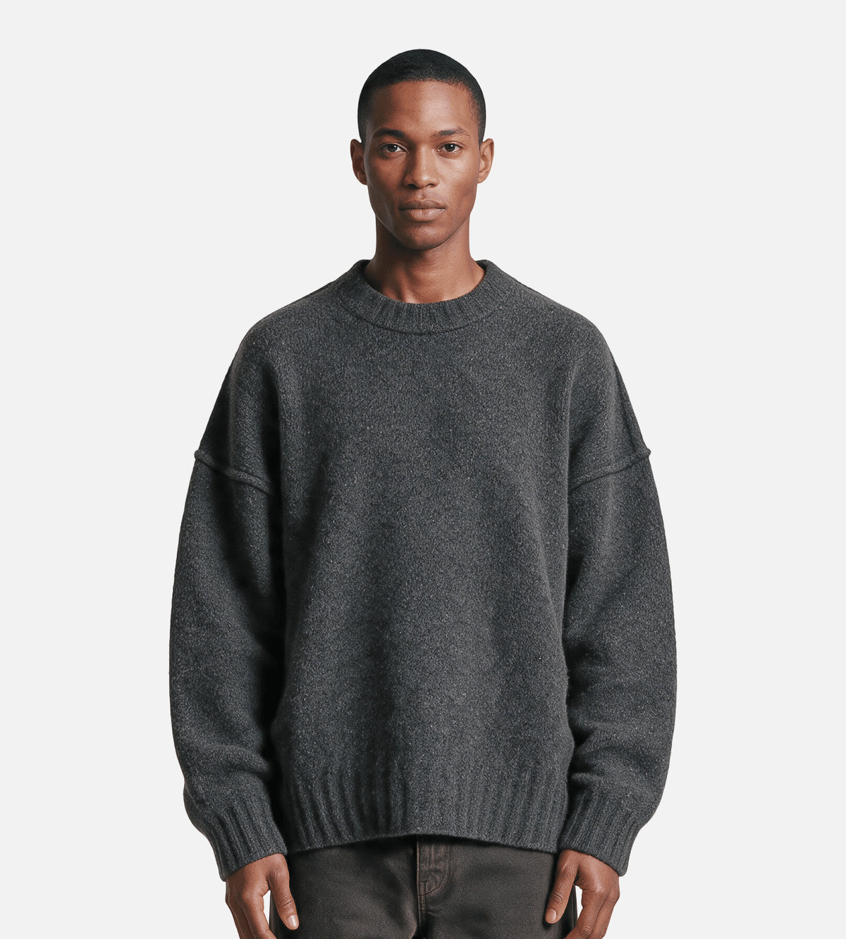 Seventh Wool Knit Crewneck Granite Grain
