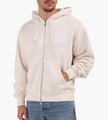 New Amsterdam Surf Association Logo Zip Hoodie Ecru White