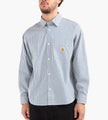 Carhartt WIP Daldry Shirt Daldry Stripe Office Blue Wax