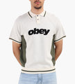 Obey Sport Polo Sweater Unbleached Multi
