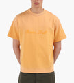 Bram's Fruit Distressed Script Logo T-shirt Orange