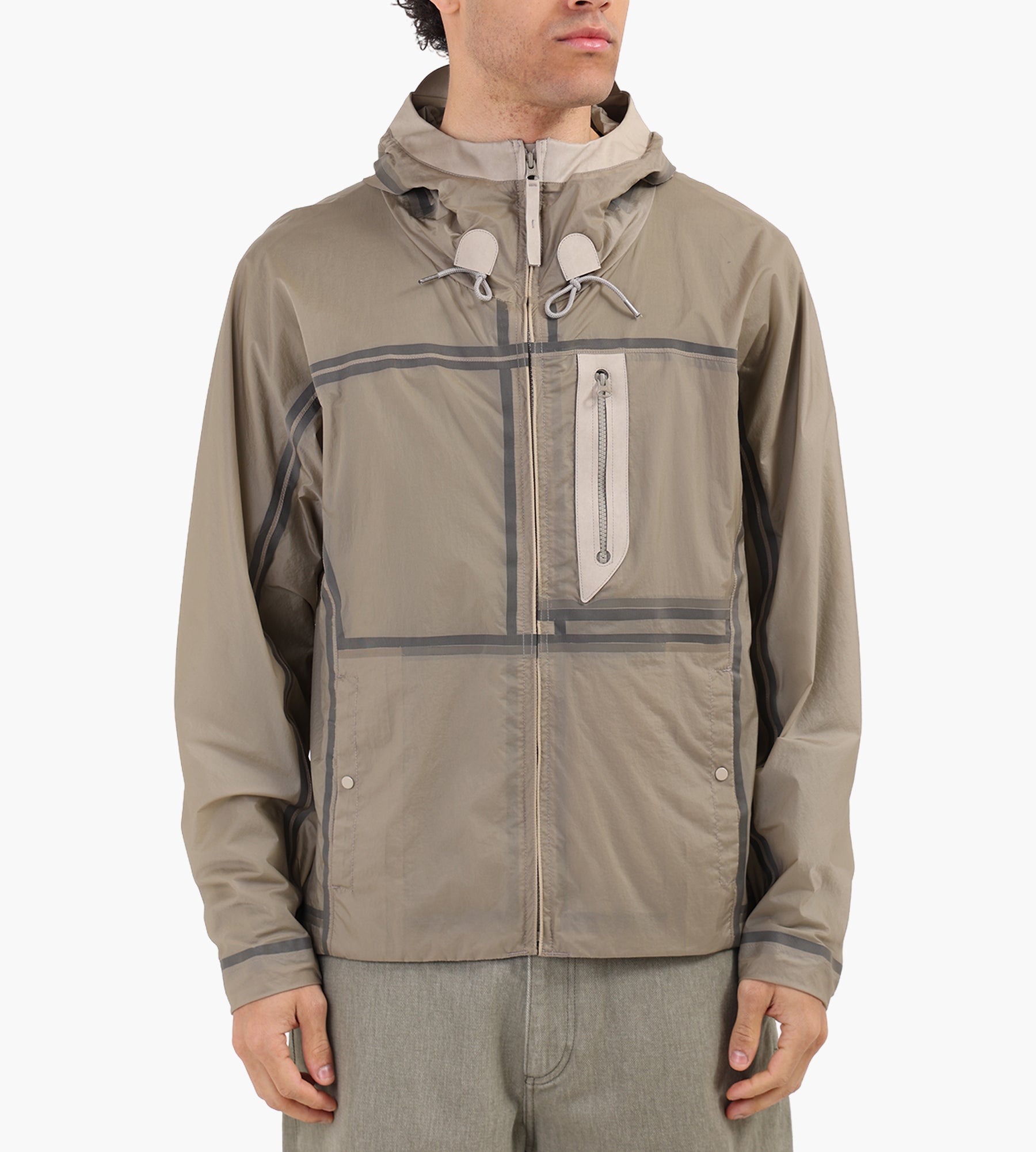 Ten-C Wind Combo Bonded Shirt Pale Taupe