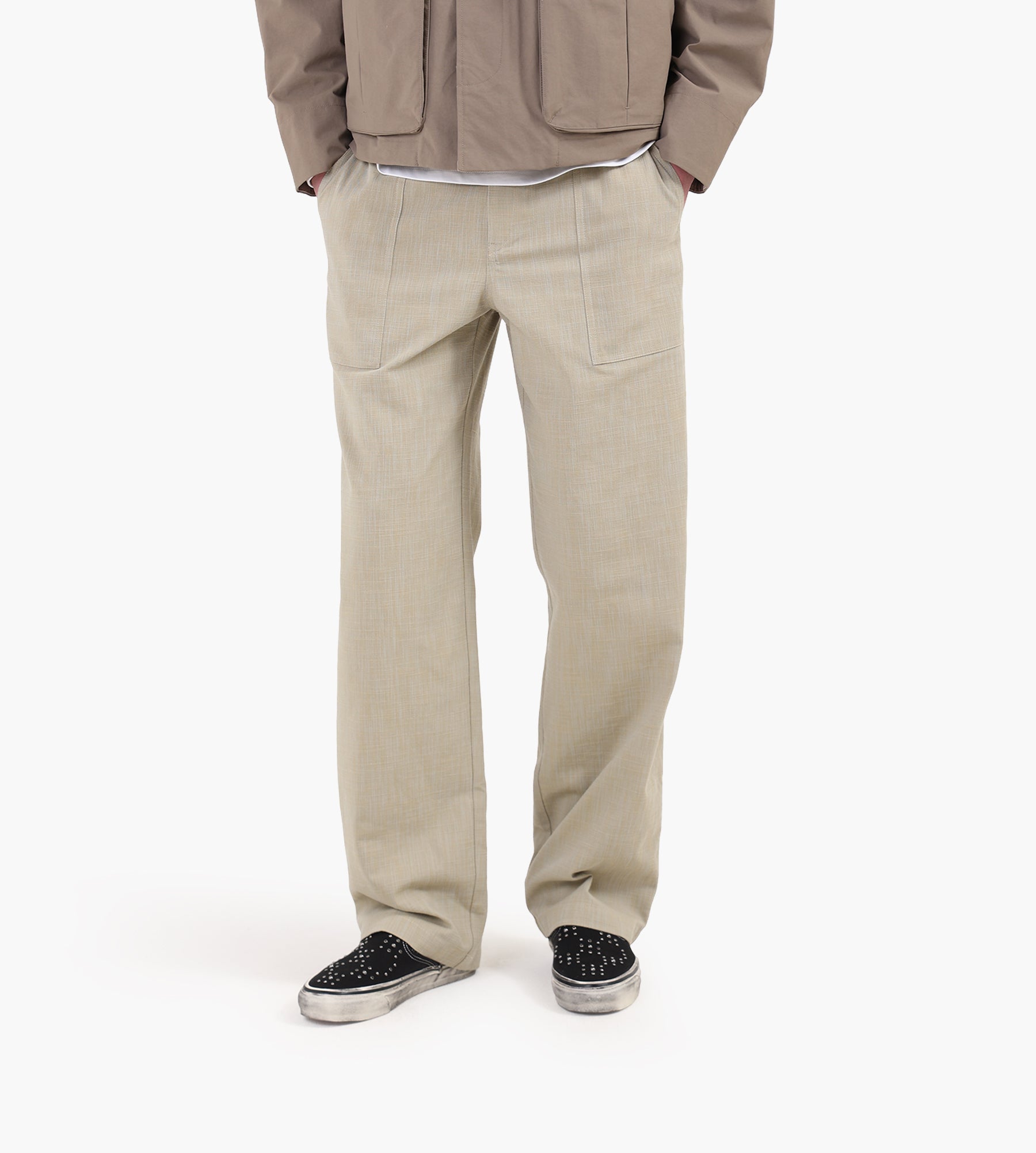 Drôle de Monsieur  Pantalon Elastiquè Coton Kaki