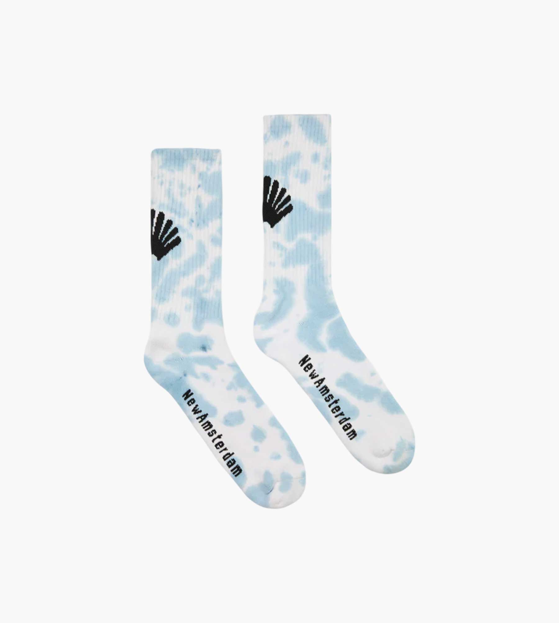 New Amsterdam Surf Association Tie Dye Socks Single Light Blue