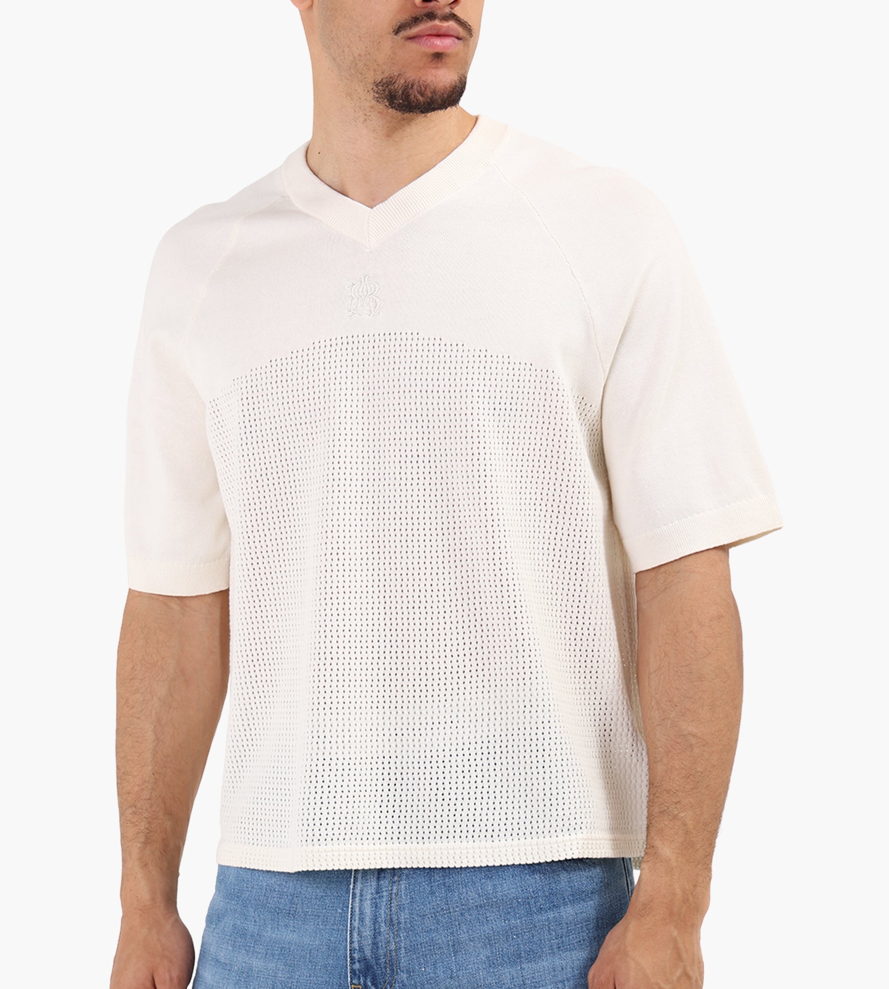 about:blank Knitted Baller Top Cotton Oat