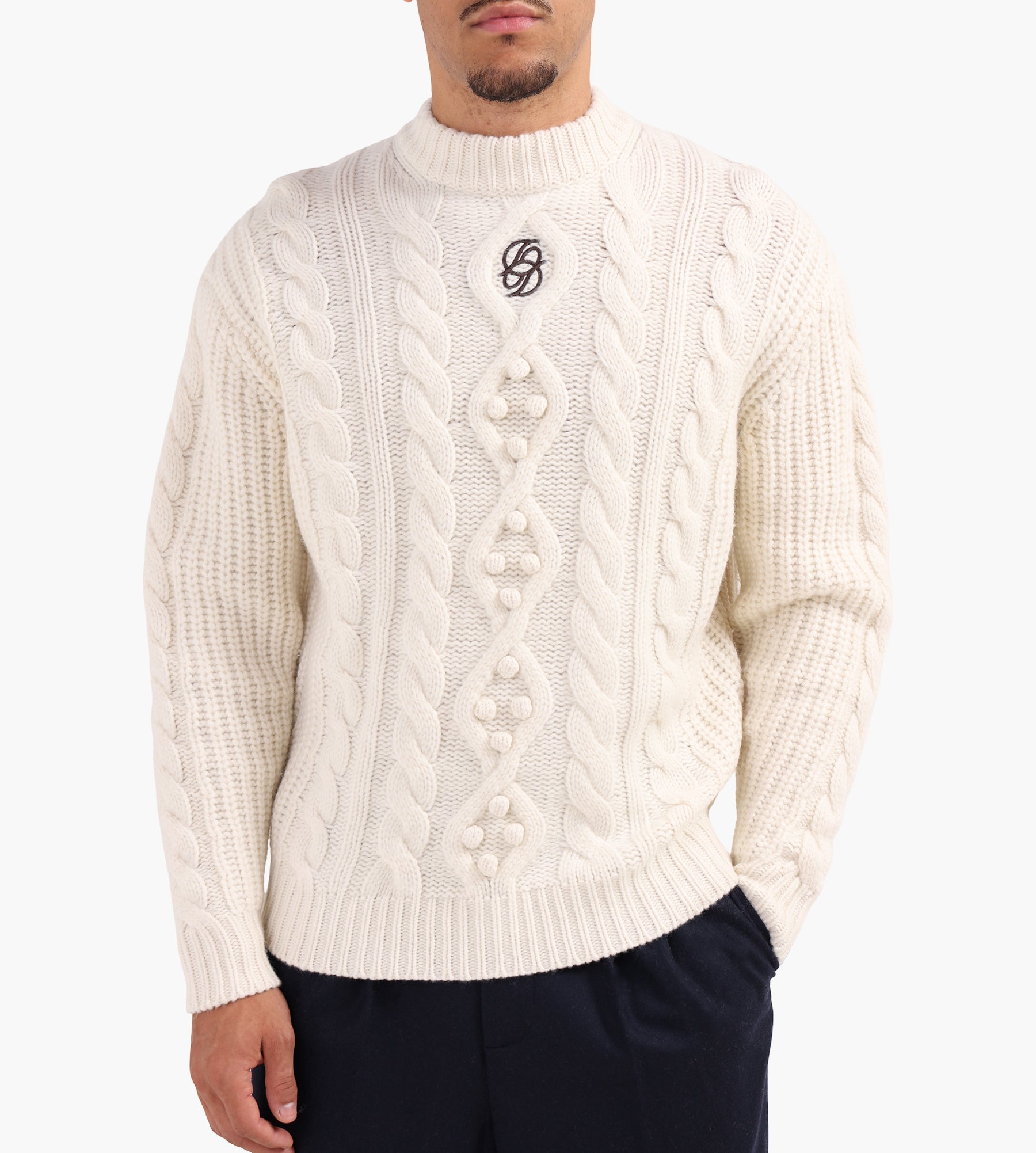 Drôle de Monsieur La Maille Torsade Off White