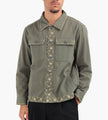 Corridor Embroidered Military Jacket Olive