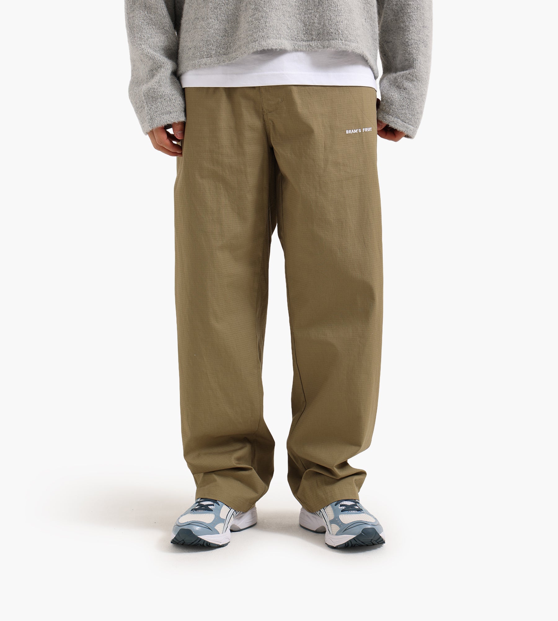 Bram's Fruit Ripstop Text Logo Pants Olive Green