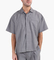 New Amsterdam Surf Association Wijk Shirt Wool Grey W Pink Pinstripes
