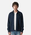 OLAF Oversized Wool Blend Shirt Navy
