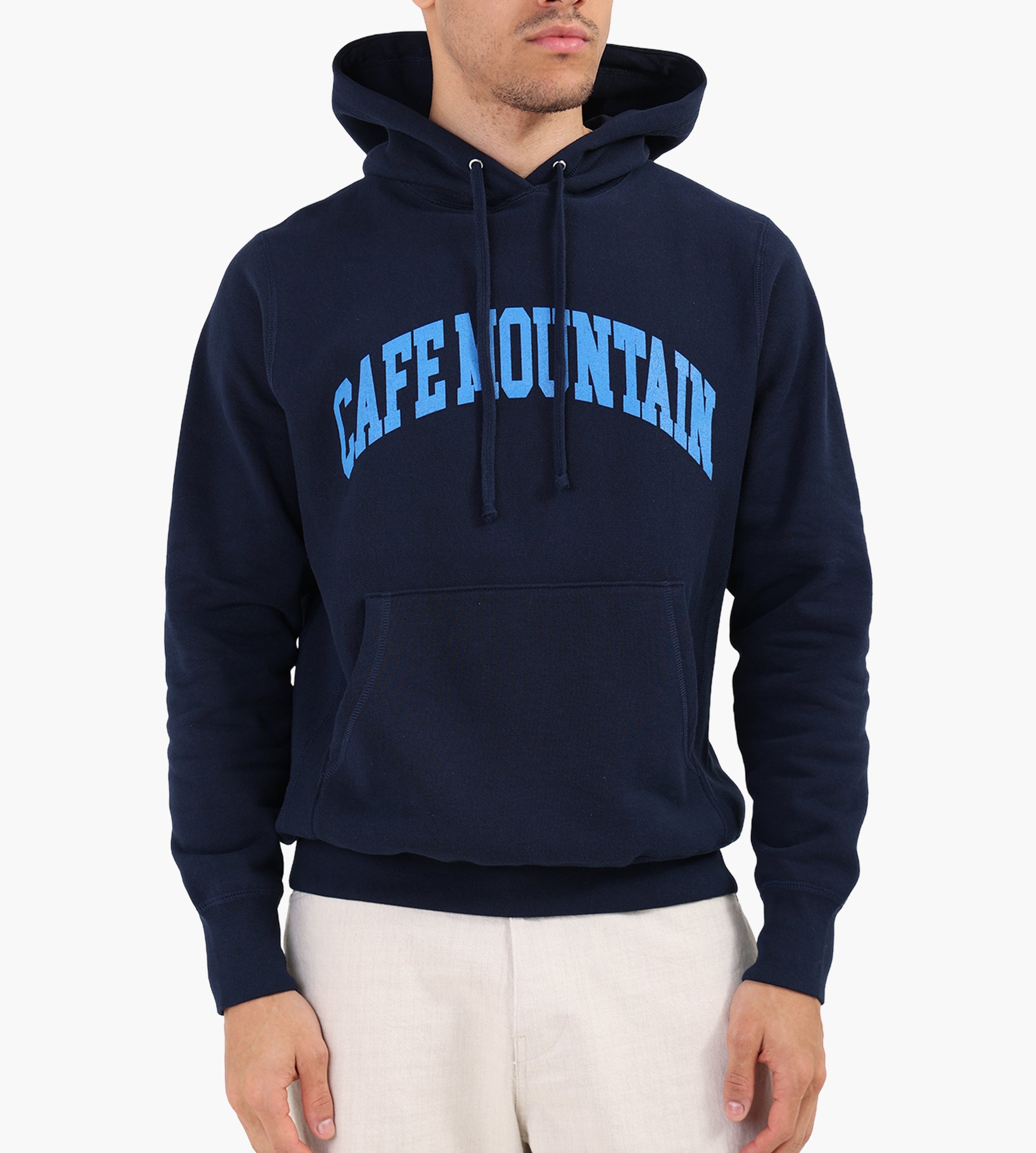 Café-Mountain College Logo Hoody Navy And Cobalt