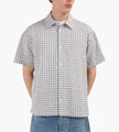 OLAF Check Boxy Short Sleeve Shirt Heather Grey