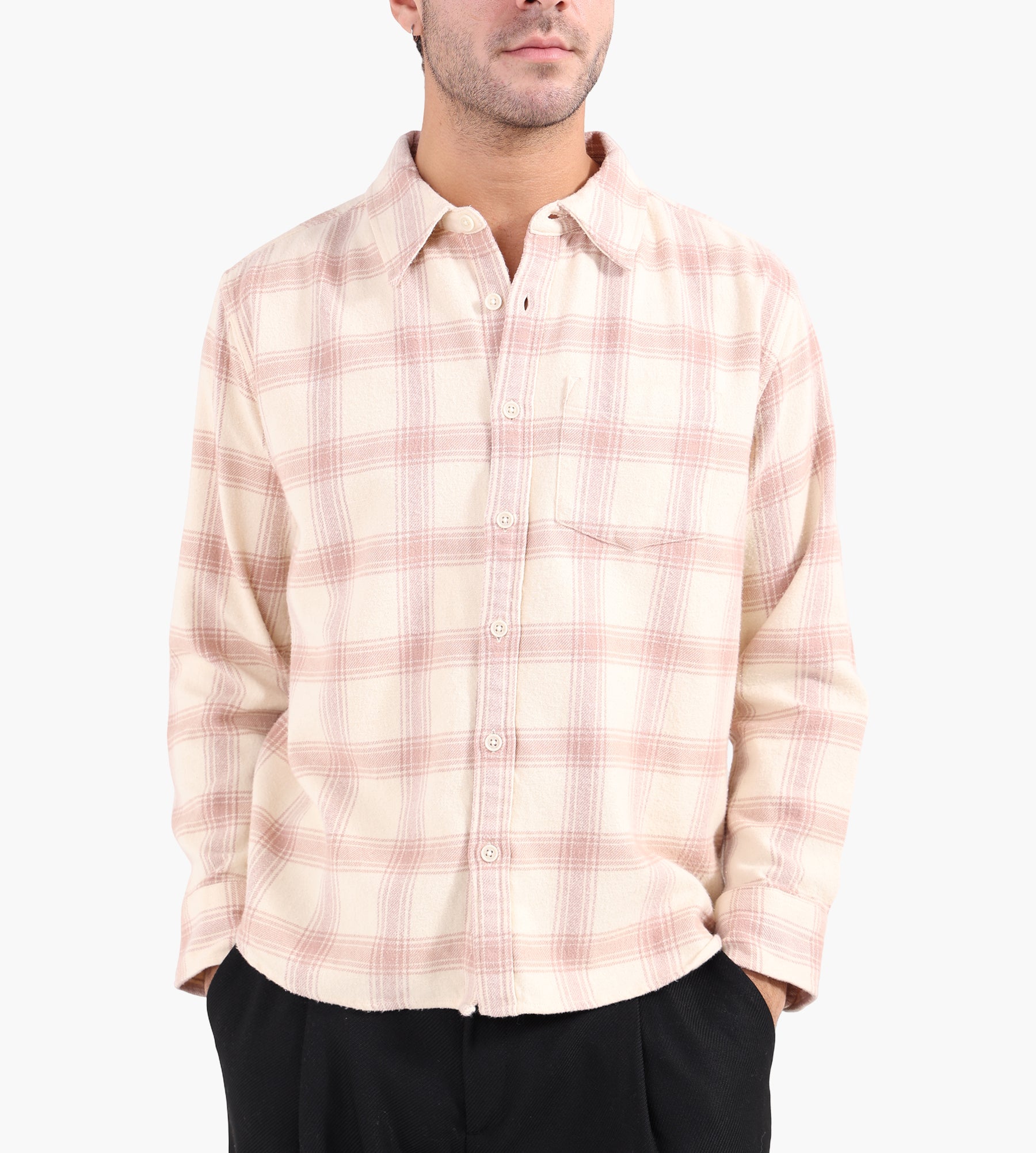 Corridor Appalachian Plaid Long Sleeve Shirt Natural