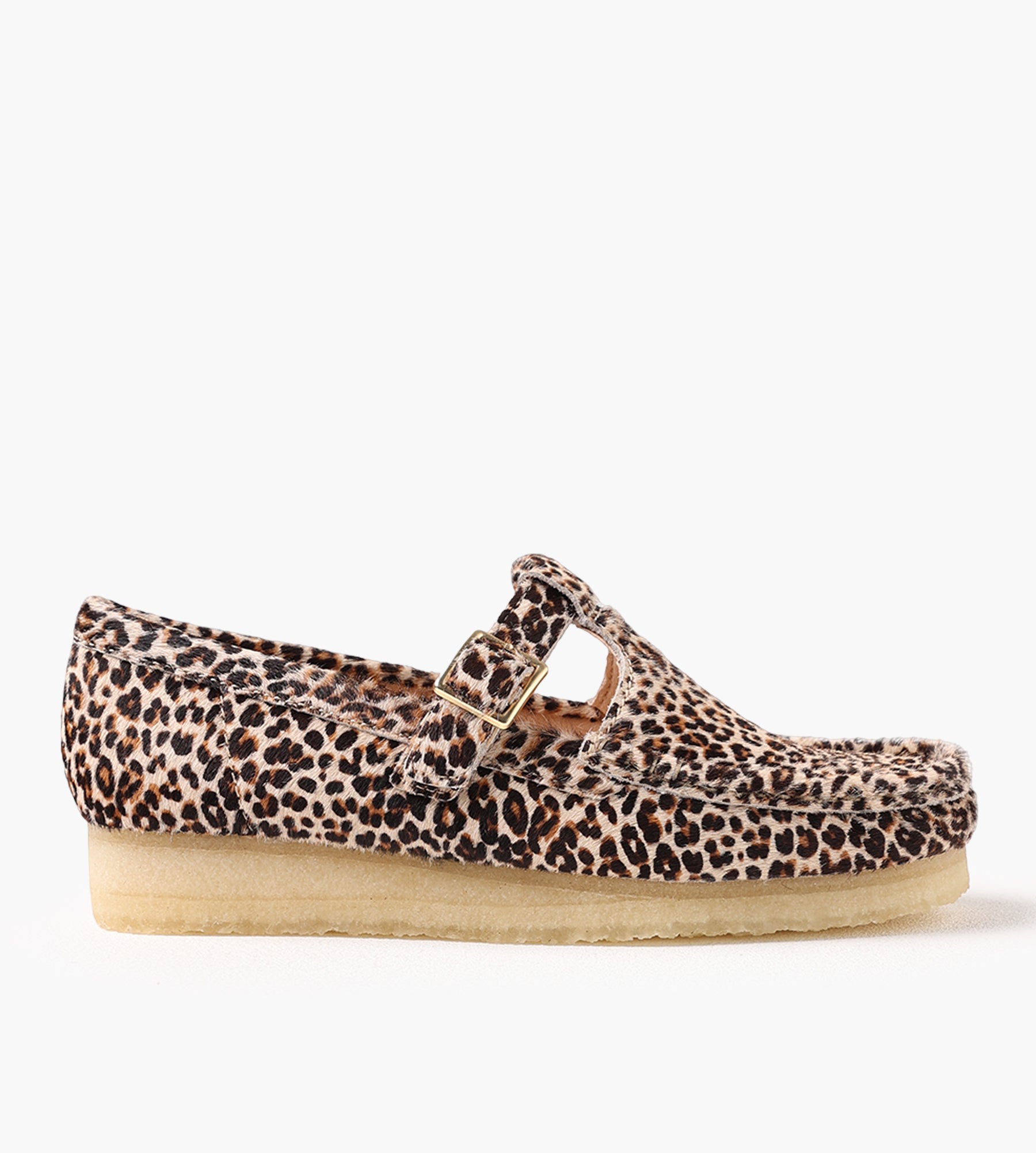 Clarks Originals Wallabee T Bar Leopard Print
