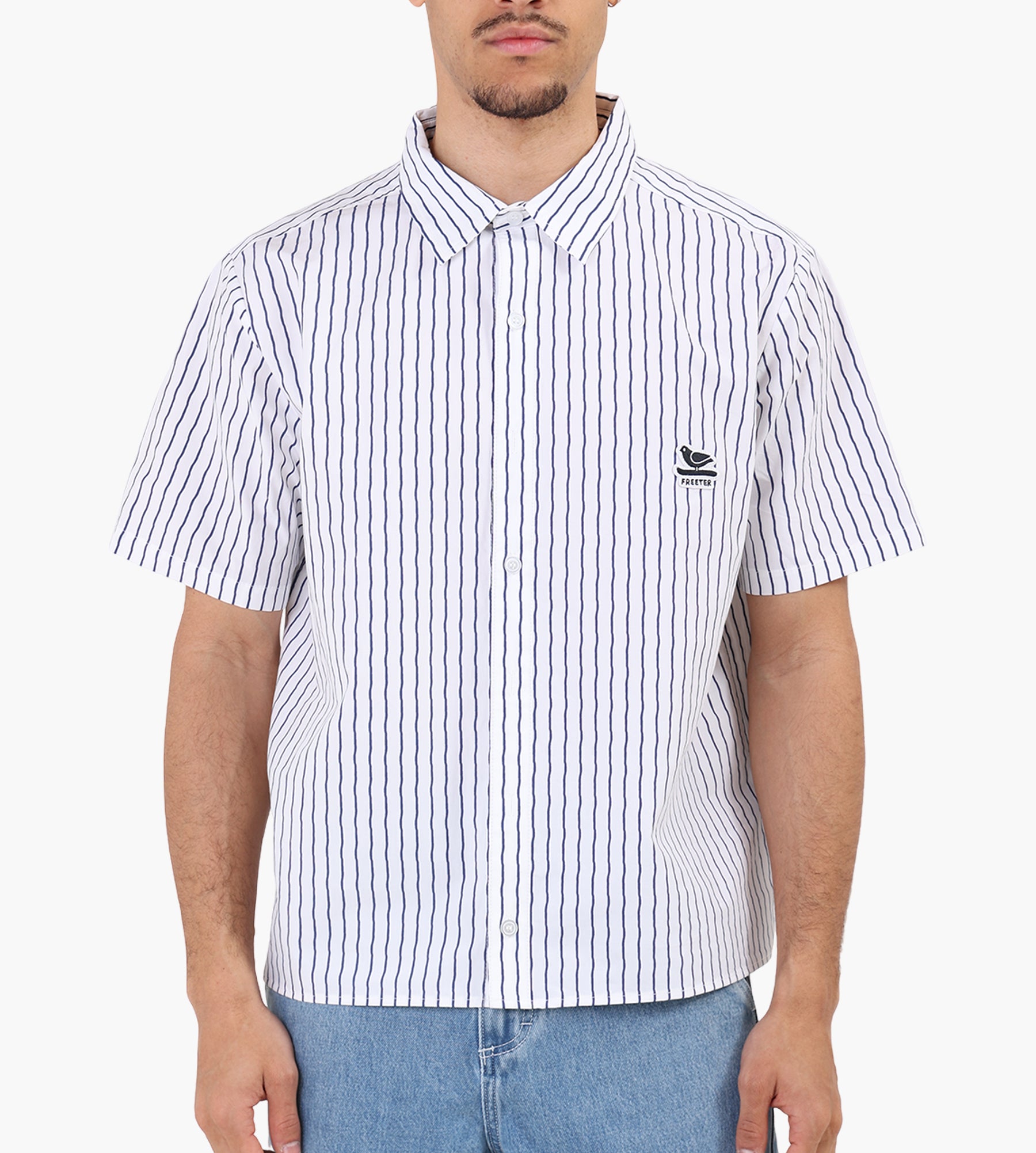 Freeter Format Short Sleeve Shirt Striped