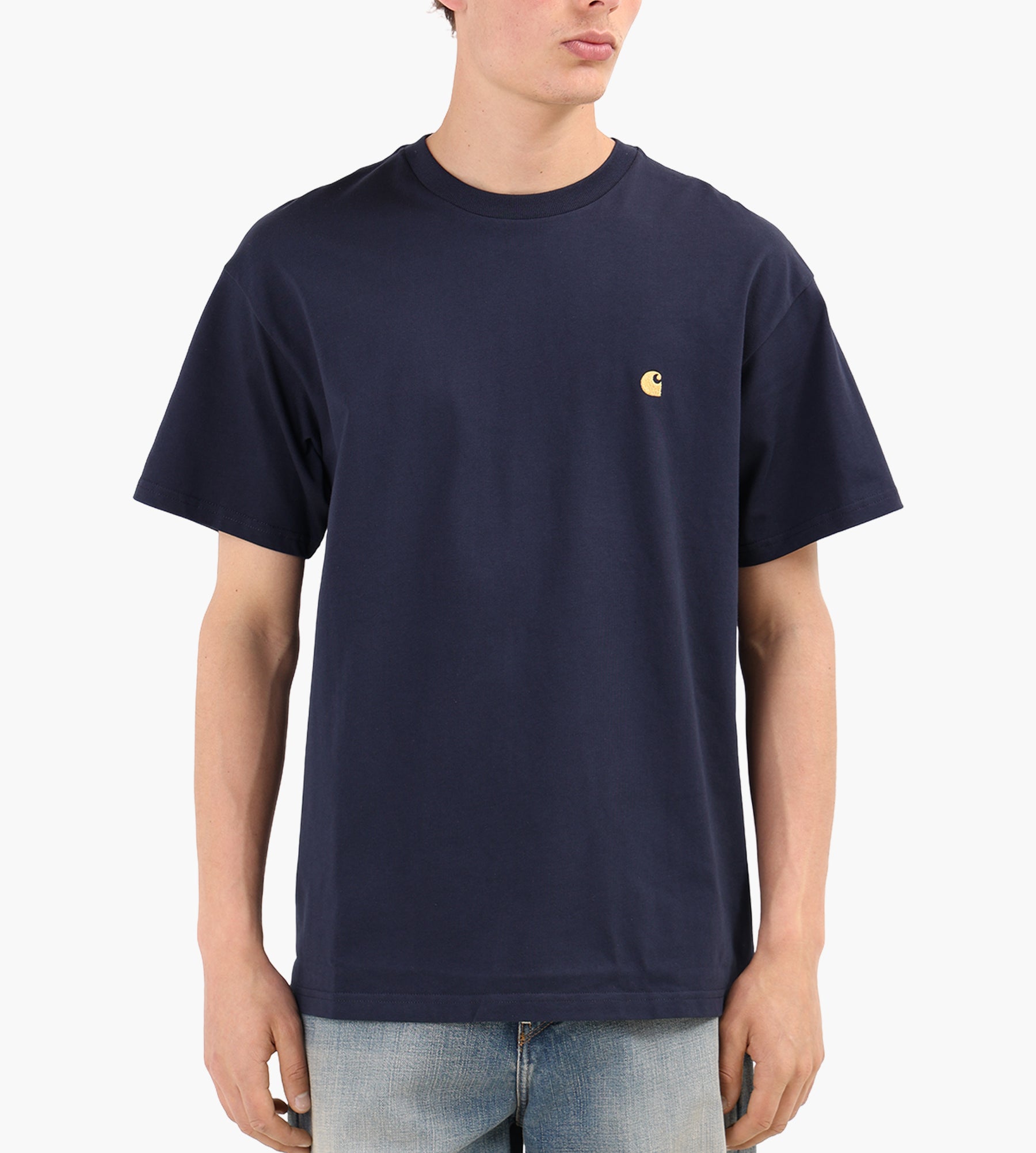 Carhartt WIP Chase T-Shirt Dark Navy Gold
