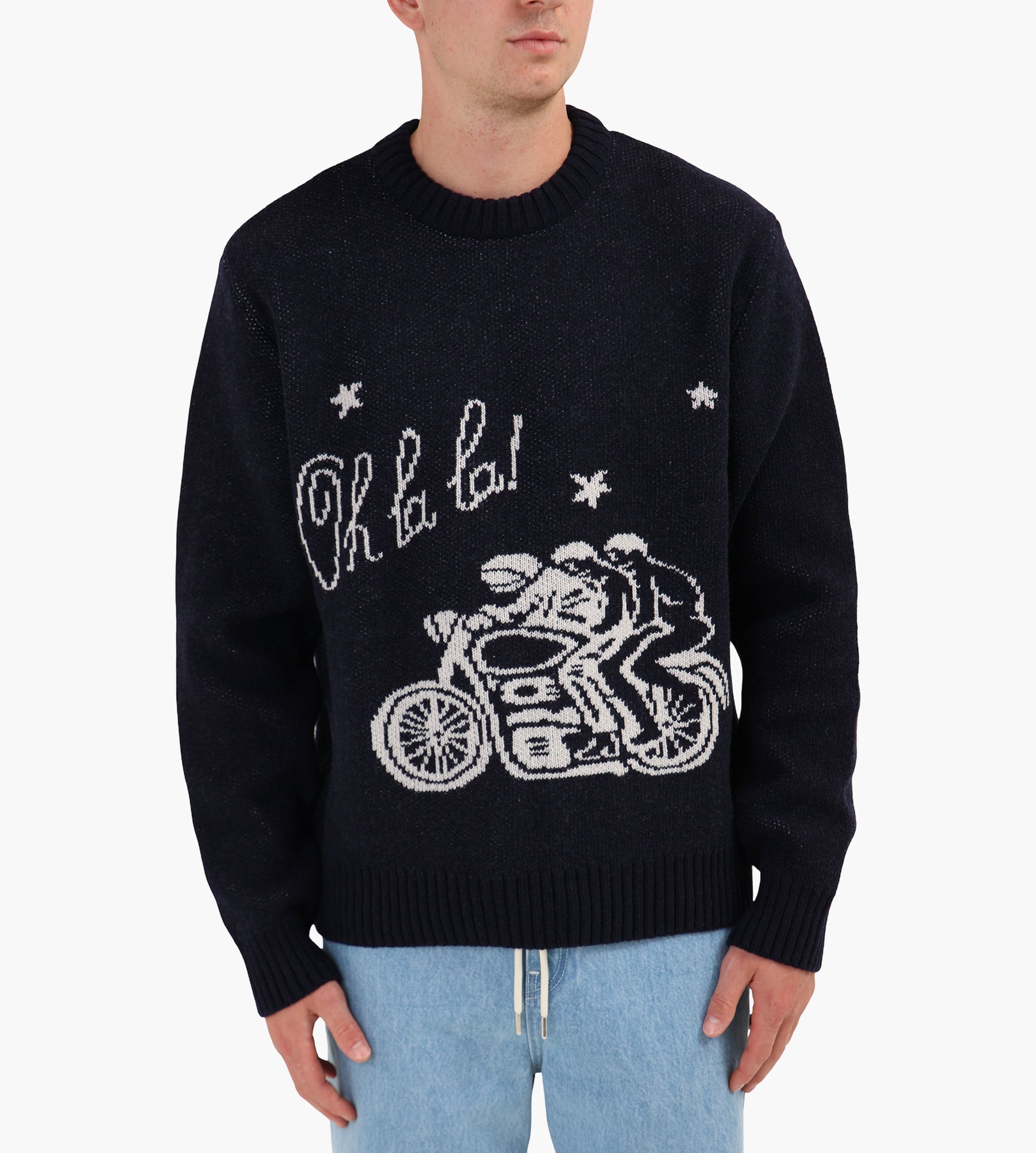 Carne Bollente Ménage à Trois, Oh La La Knit Sweater Navy