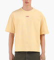 about:blank Raw Hem Sports T-Shirt Cotton Yellow
