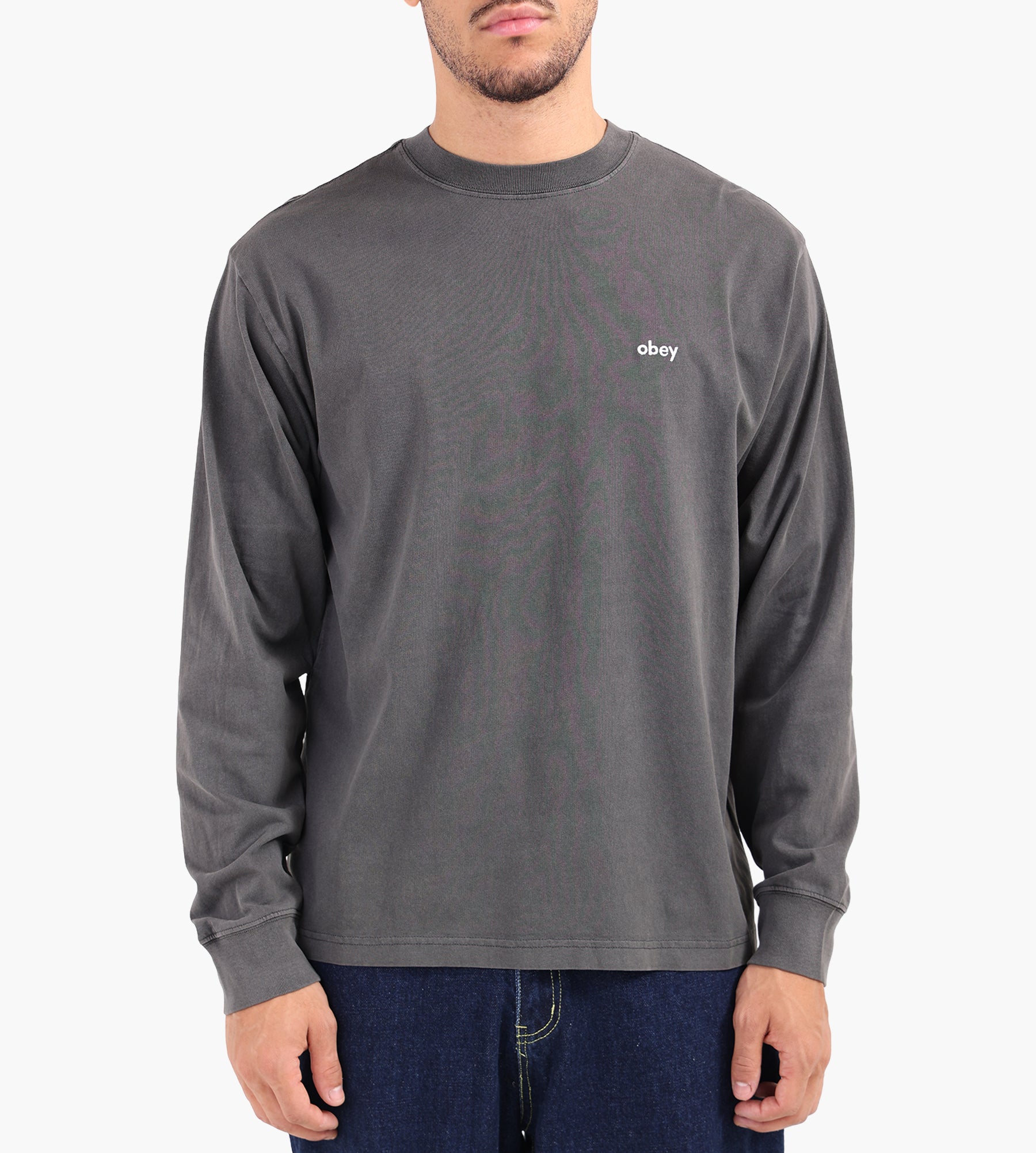Obey Lowercase Pigment Longsleeve Pigment Digital Black