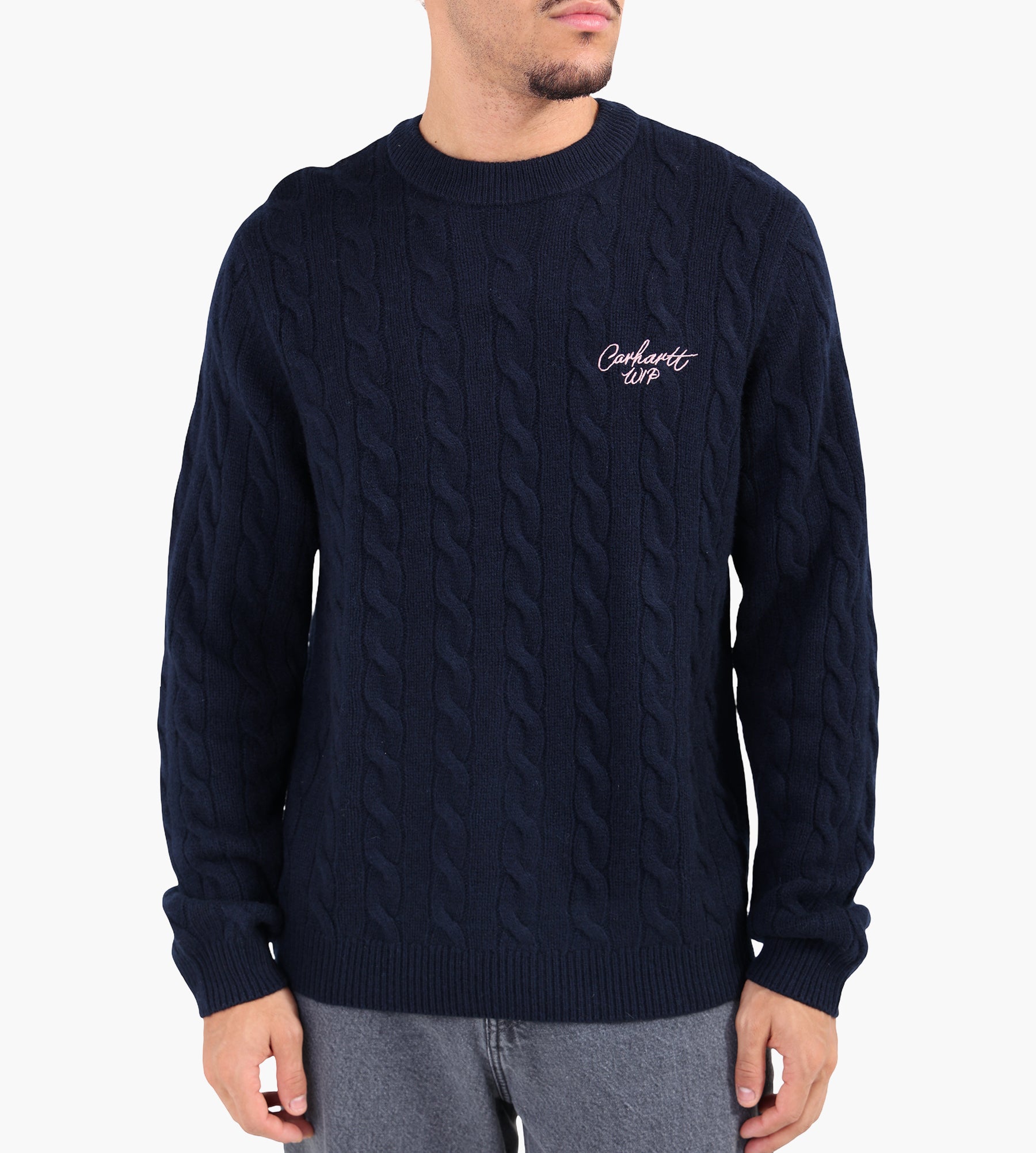 Carhartt WIP Signature Sweaterer Deep Night Glassy Pink