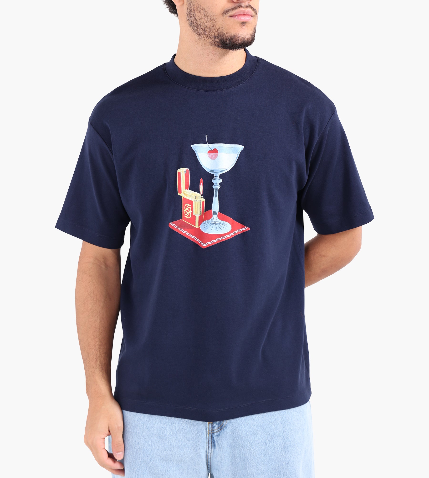 Drôle de Monsieur T-Shirt Cocktail Navy