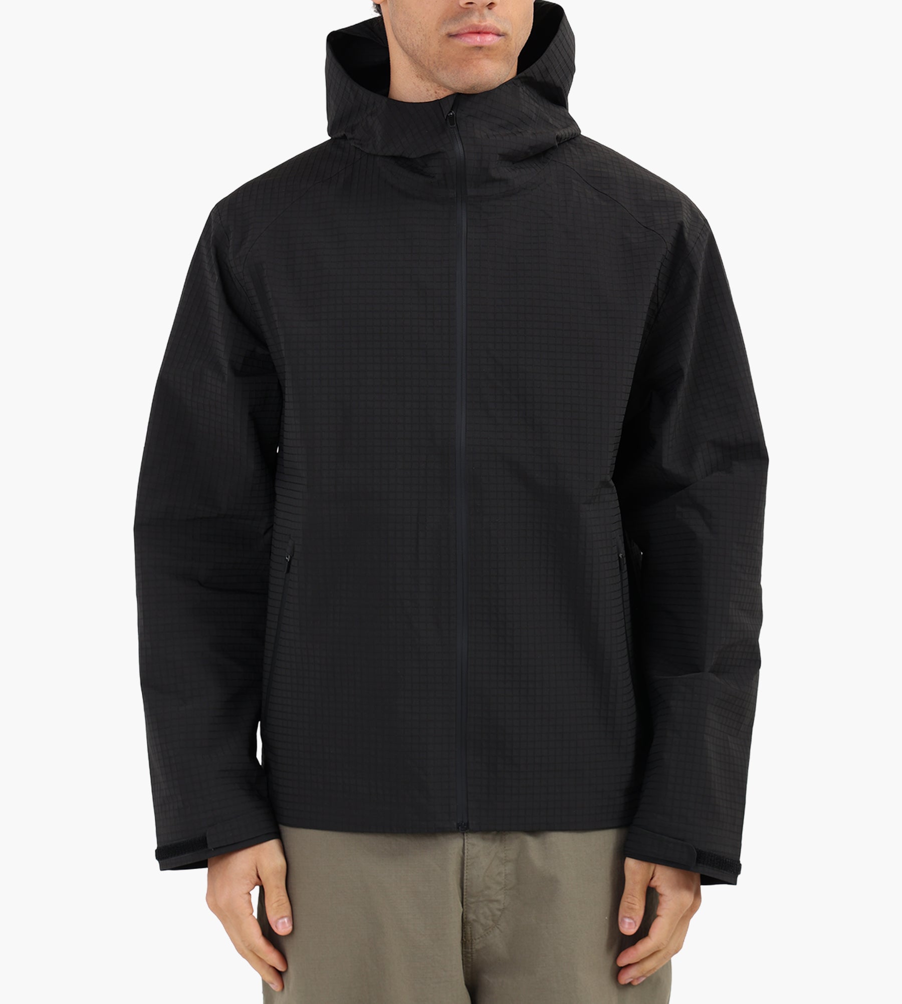 Hiking Patrol Waypoint Ripstop Hooded Jacket Charcoal Black