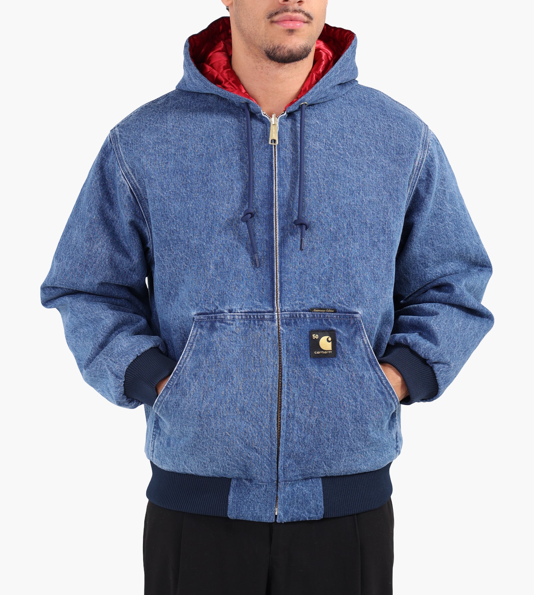 Carhartt WIP 50 Years Anniversary OG Active Jacket Denim Blue Usa Red
