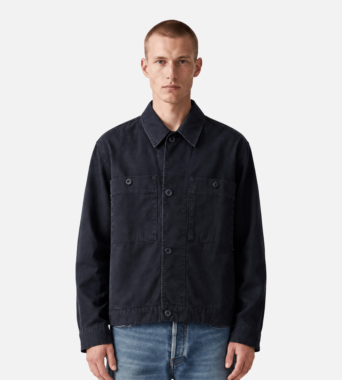 Norse Projects Arresskov Broken Twill Overshirt Dark Navy