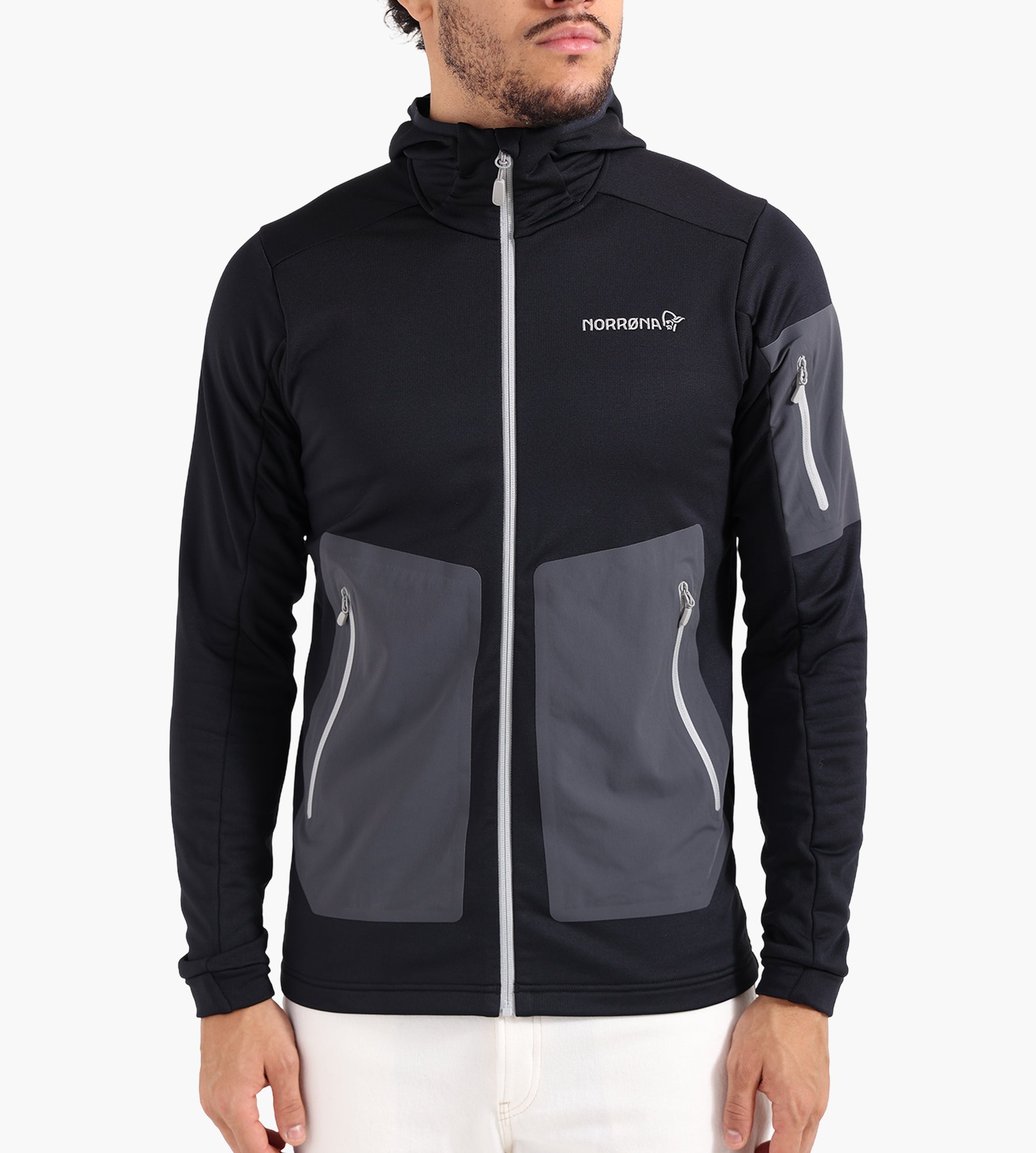 Norrøna Falketind Warm2 Stretch Hood Caviar Black