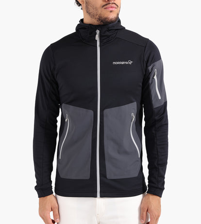 Norrøna Falketind Warm2 Stretch Hood Caviar Black | Baskèts