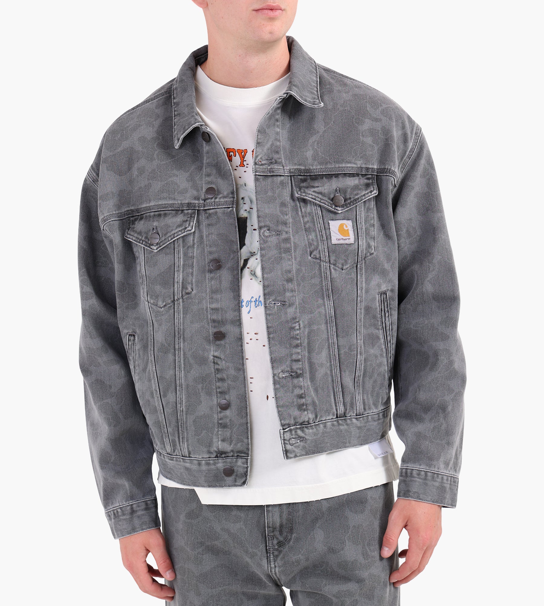 Carhartt WIP Duck Helston Jacket Camo Duck Black