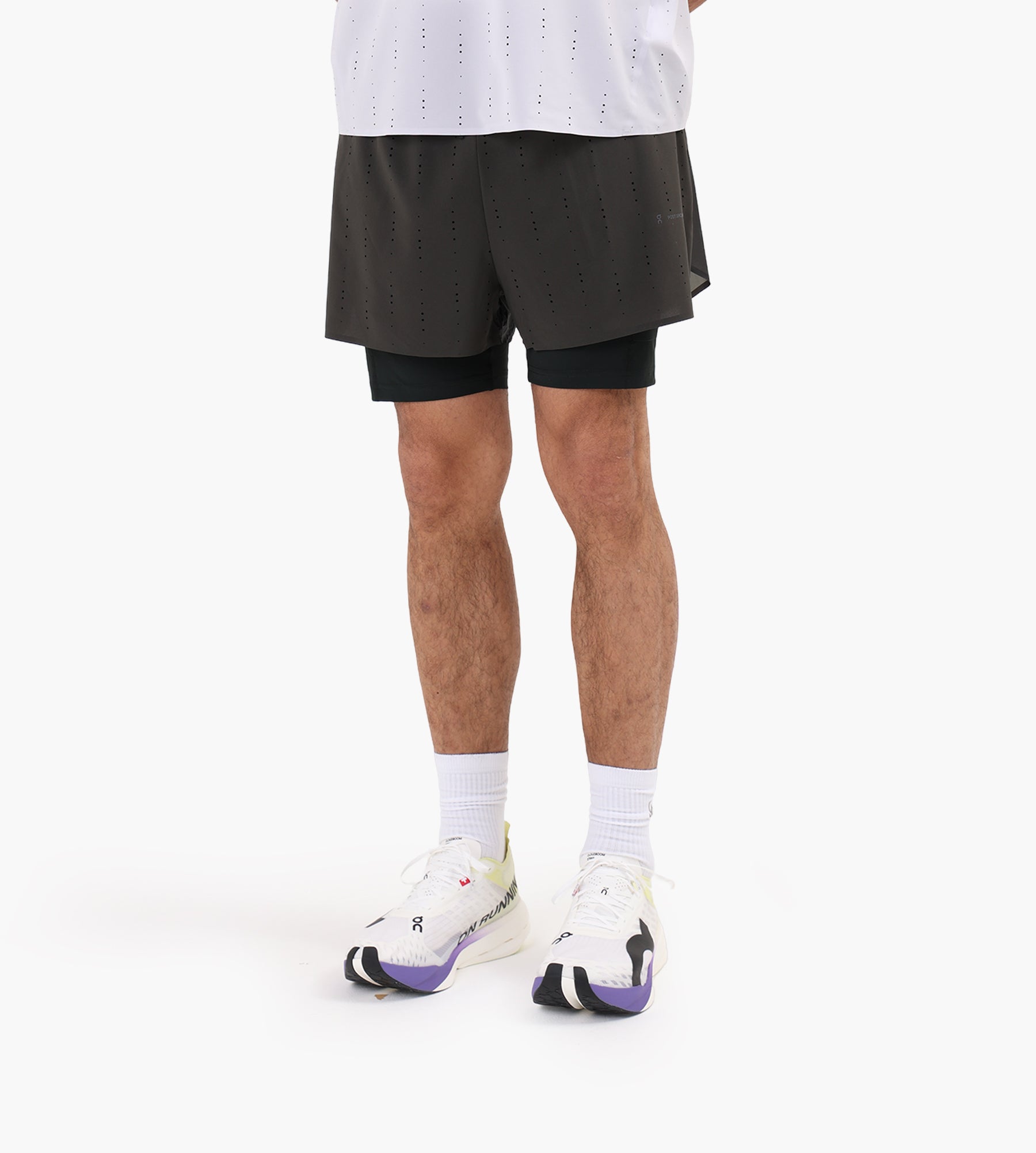 On Zero 2-in-1 Shorts PAF 1 M Molasses Black