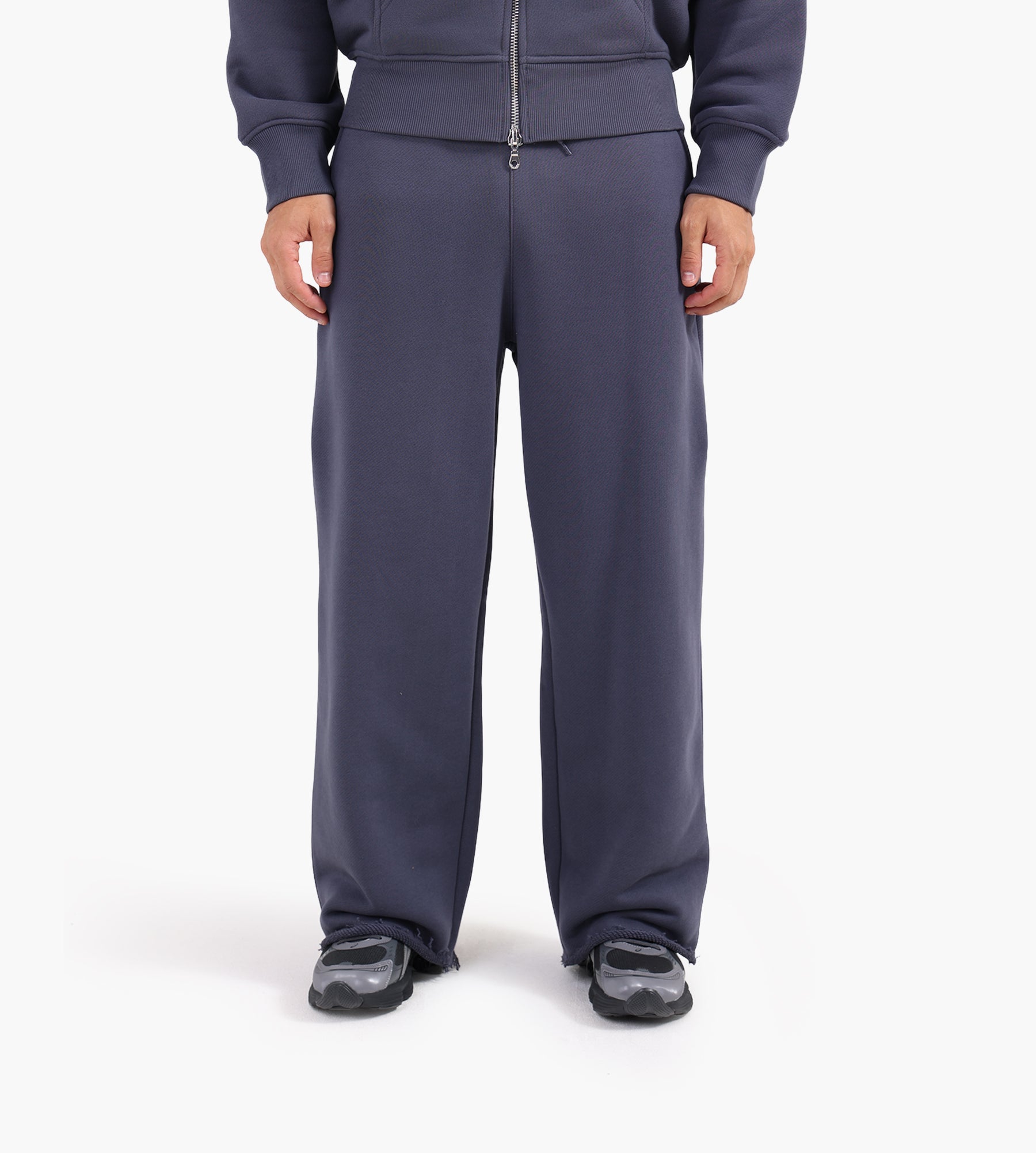about:blank Cut Off Sweatpant Cotton Smoke Blue
