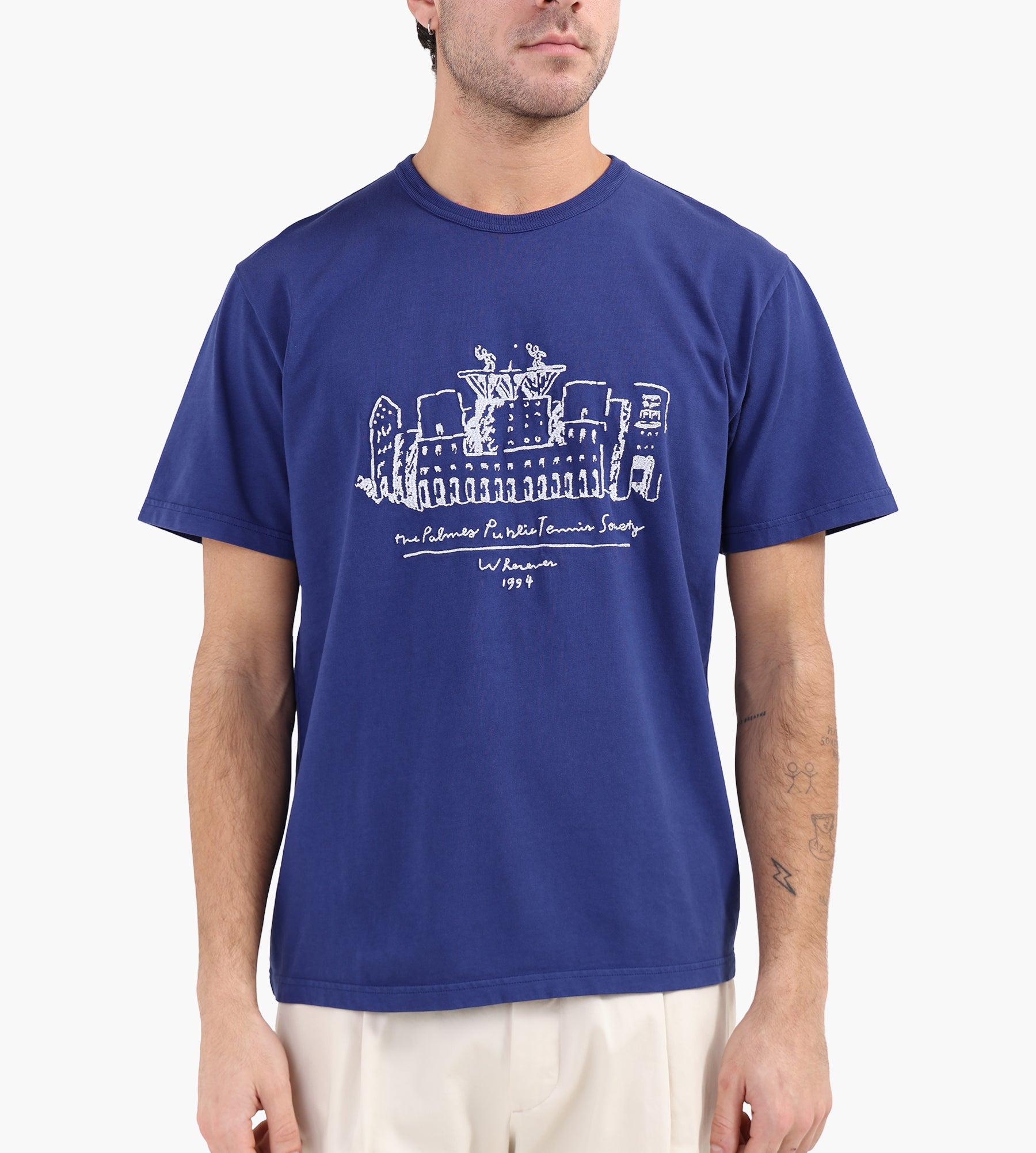 Palmes Public T-Shirt Blue - Palmes - Clothing