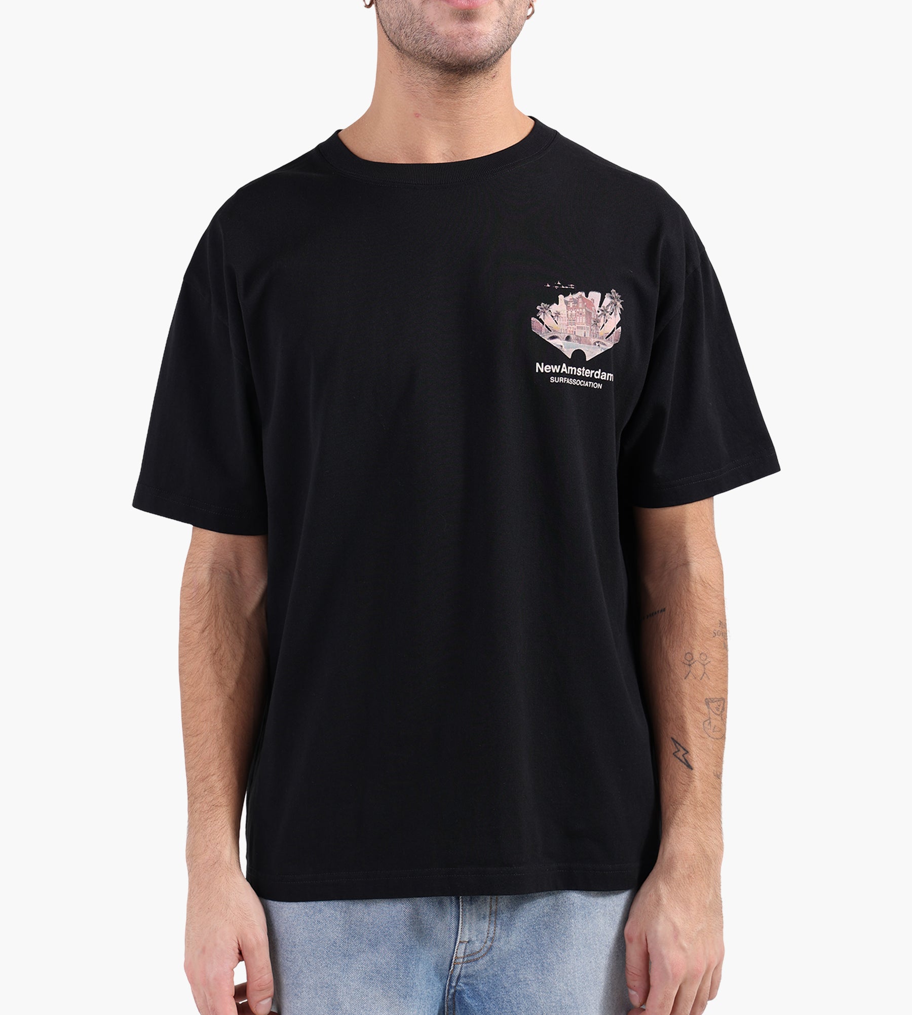 New Amsterdam Surf Association Tropical Tee Black