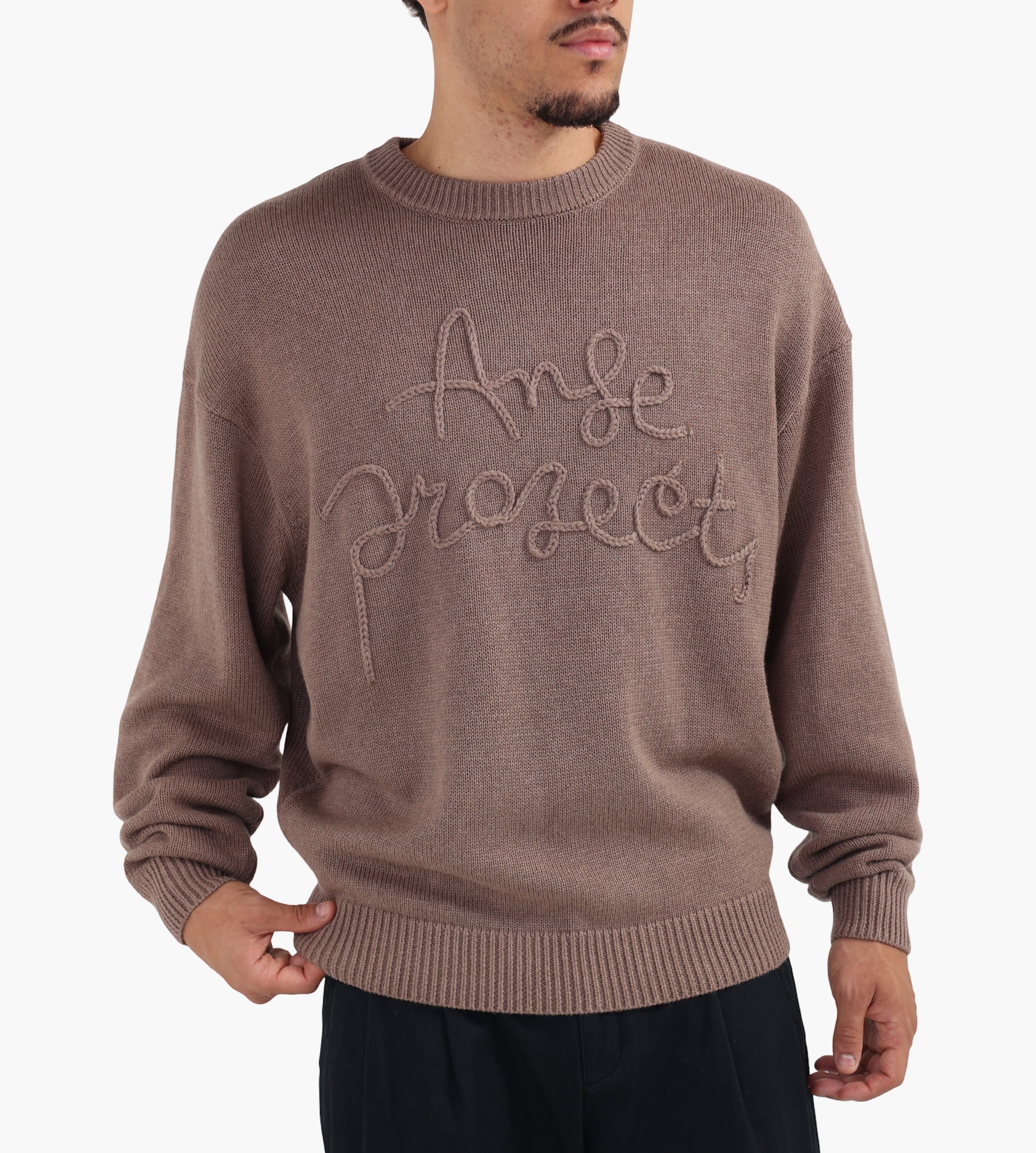 Ange Projects Rope Knit Sweater Brown