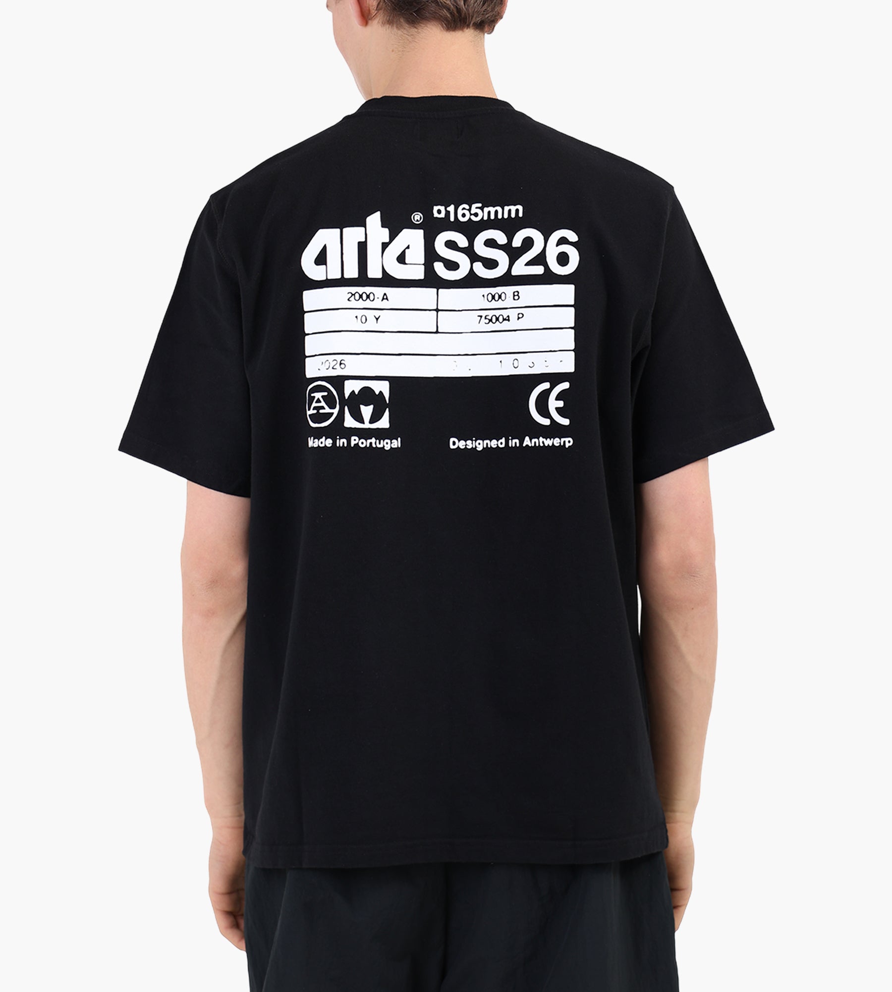 Arte Antwerp SS26 Back T-shirt Black