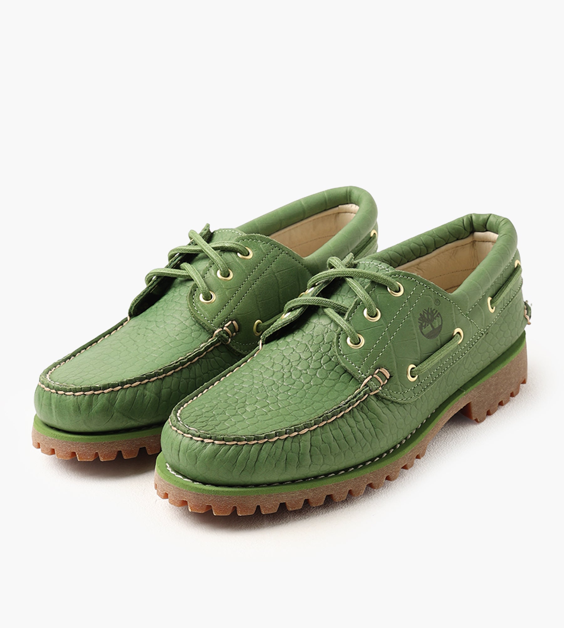 Timberland Authentic Boat Shoe Mid Green Full Grain