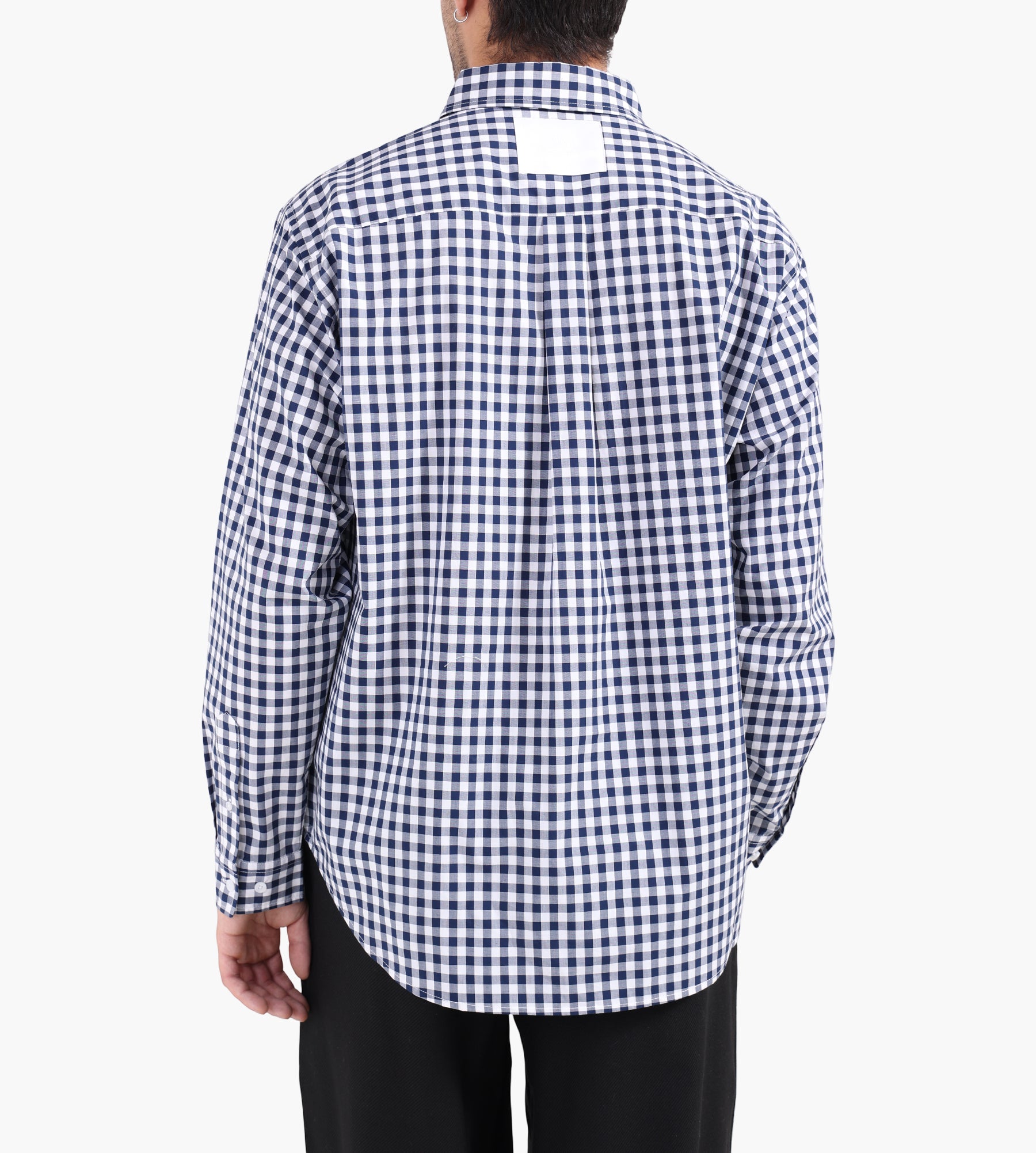 New Amsterdam Surf Association Beach Shirt Poplin Navy Check