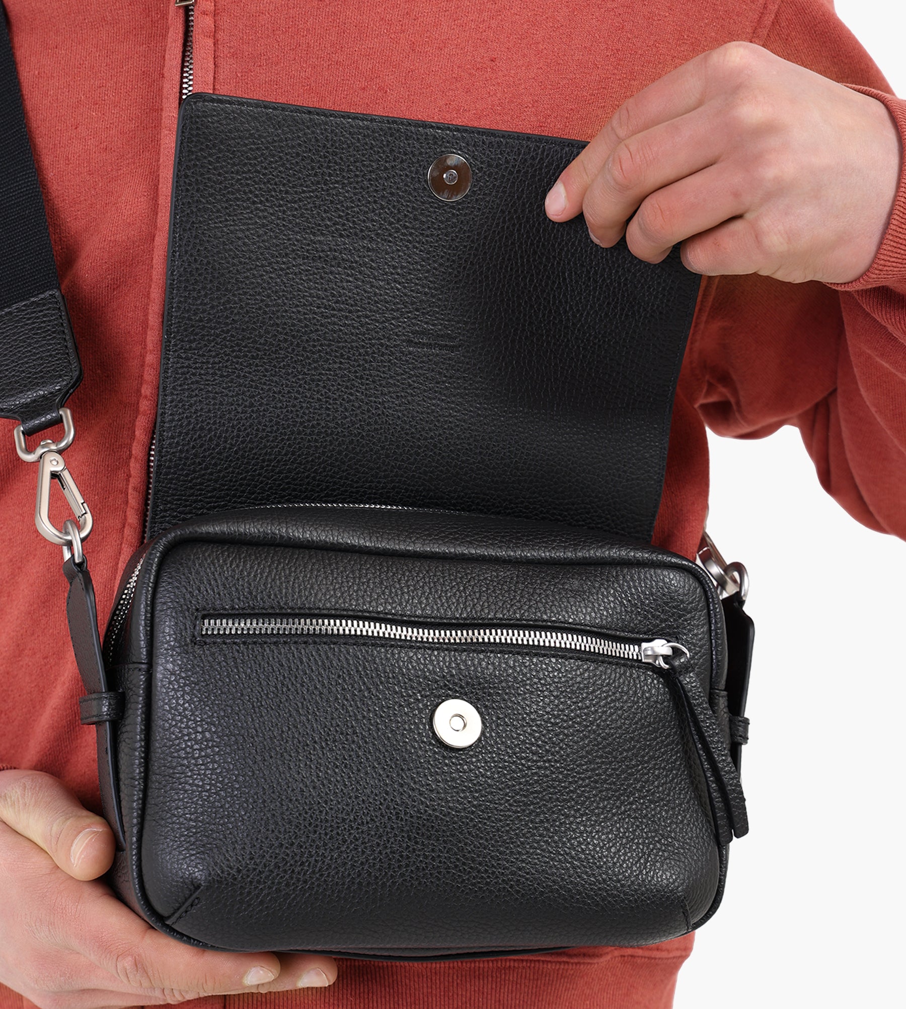NN.07 Port Small Leather Satchel 90023 Black