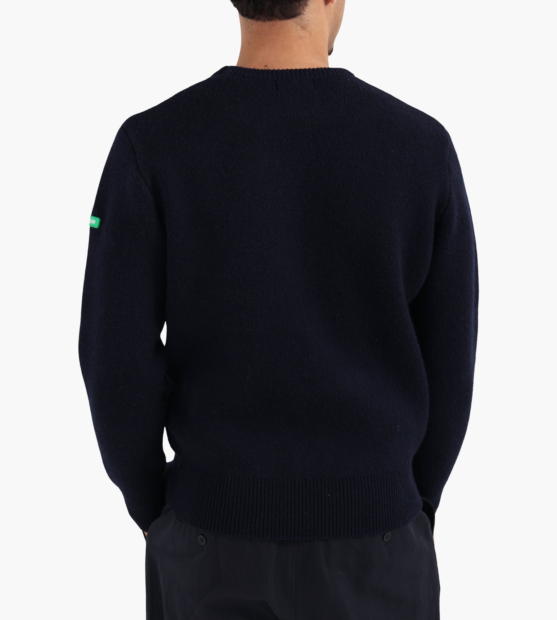 Flâneur Badge Knit Sweater Navy