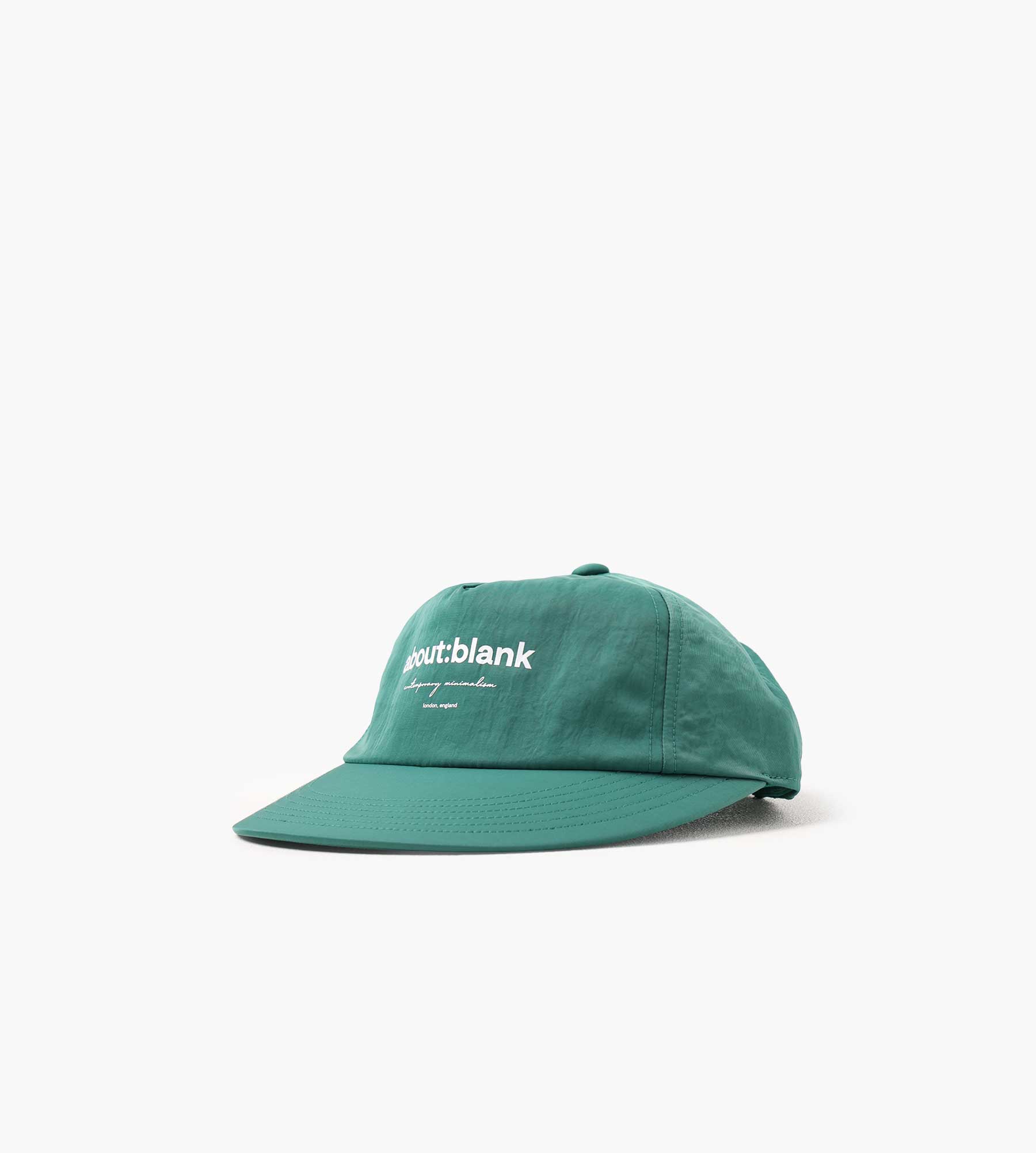 about:blank Box Cap Nylon Epsom Green Ecru
