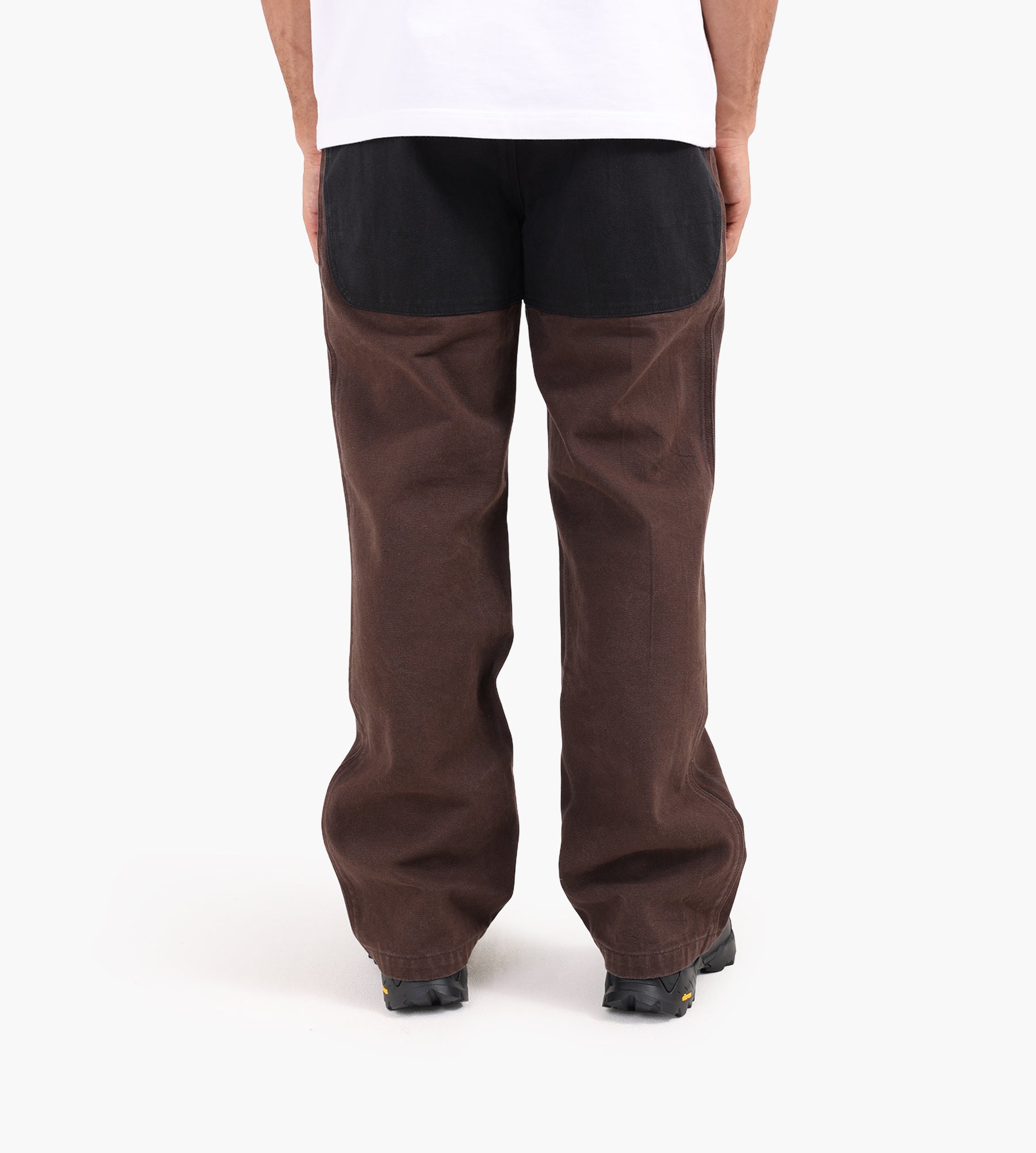 ROA Fomes Double Knee Washed Canvas Pant Dark Brown Black