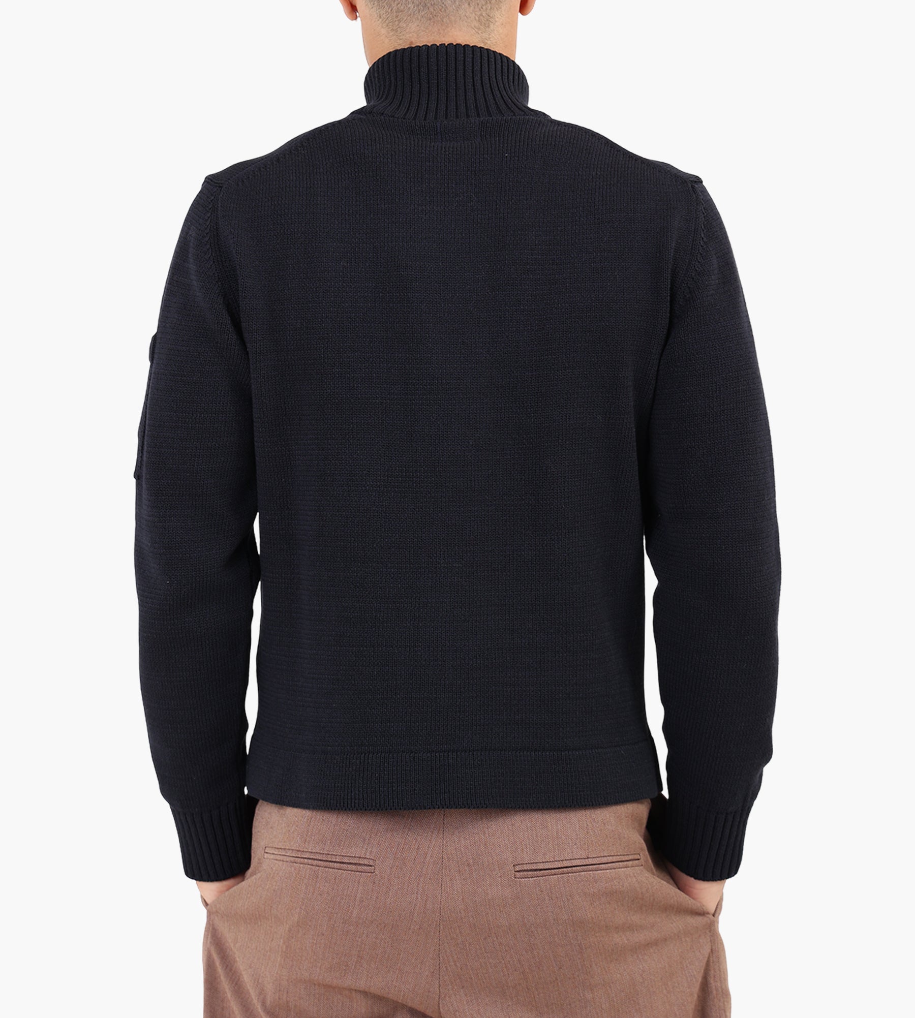 C.P. Company Compact Cotton Zipped Cardigan Total Eclipse