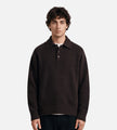 OLAF Oversized Knitted Polo Chocolateplum