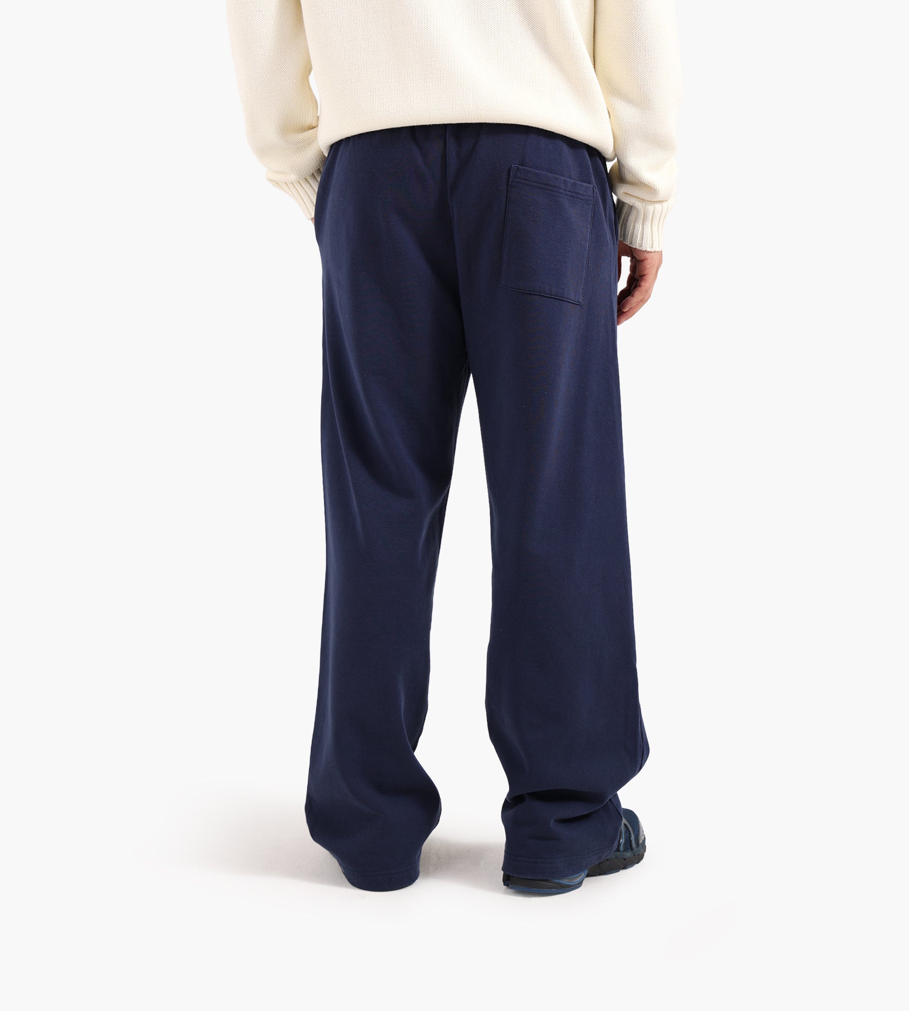 Sporty & Rich Nautical Embroidered Wide Sweatpant Dark Navy