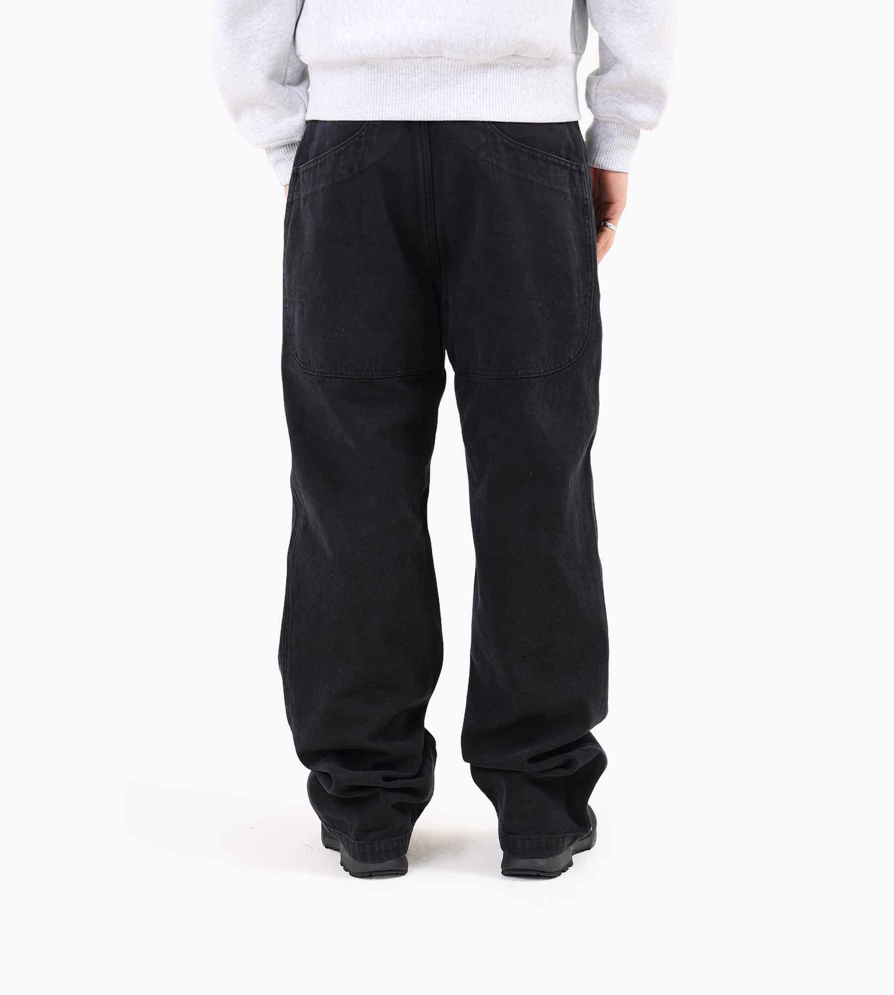 パンツ ROA Fomes Double Knee Washed Canvas Pant ROA - FOMES Double Knee Washed Canvas Pant Dark Brown Black