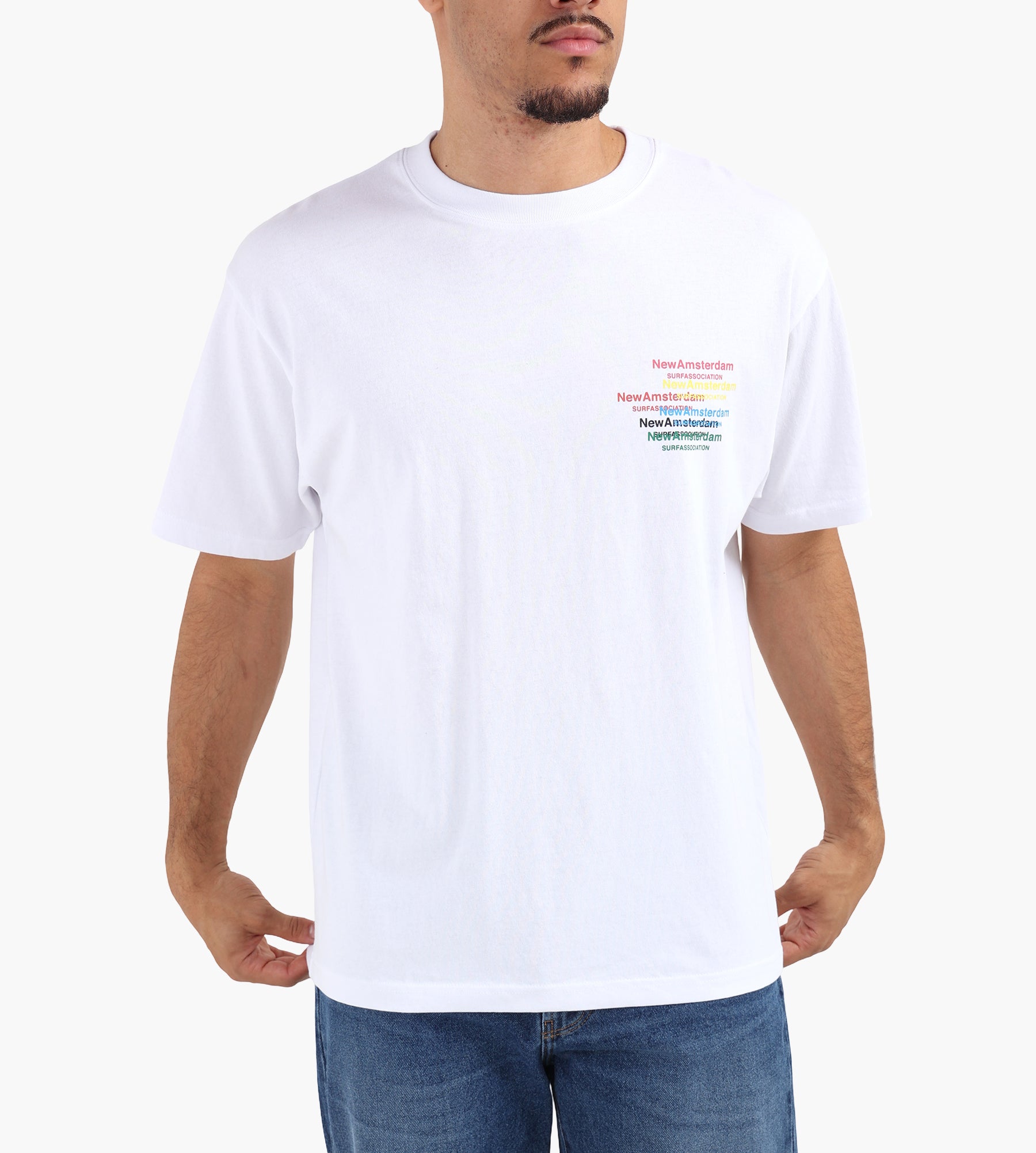 New Amsterdam Surf Association Collage Tee White