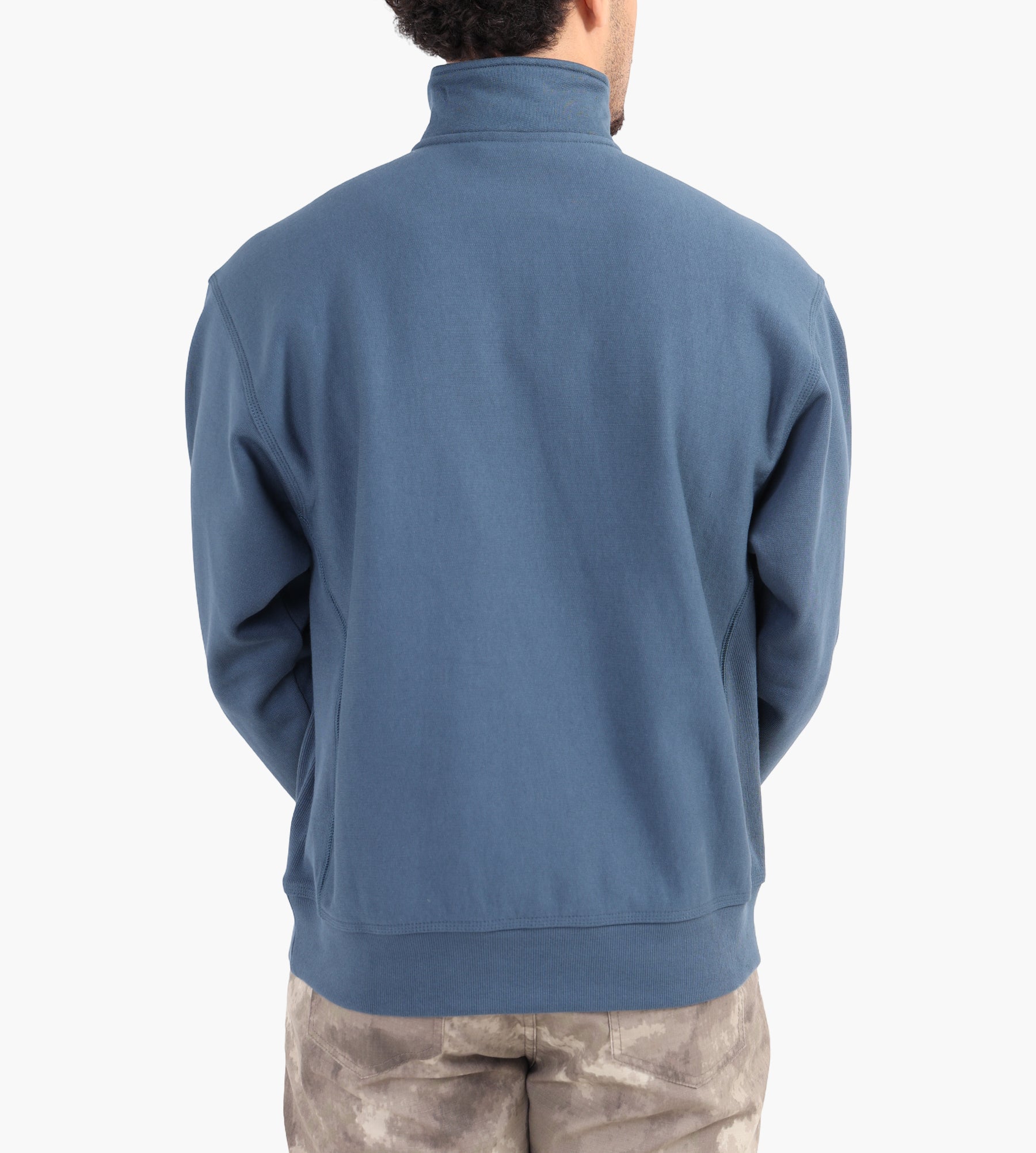 Carhartt WIP Half Zip American Script Sweater Office Blue